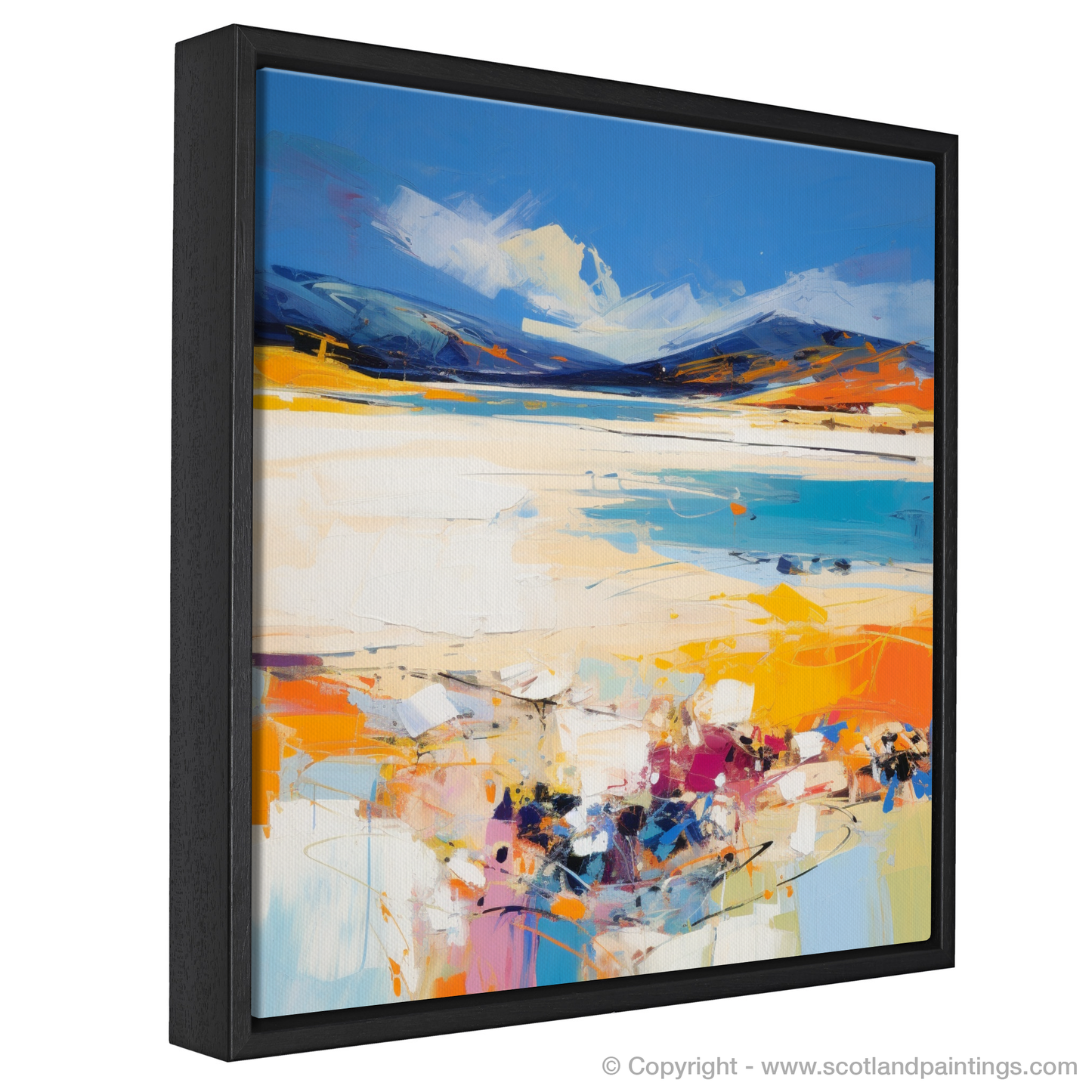 Painting and Art Print of Luskentyre Beach, Isle of Harris entitled "Luskentyre Beach: Abstract Essence of the Hebrides".