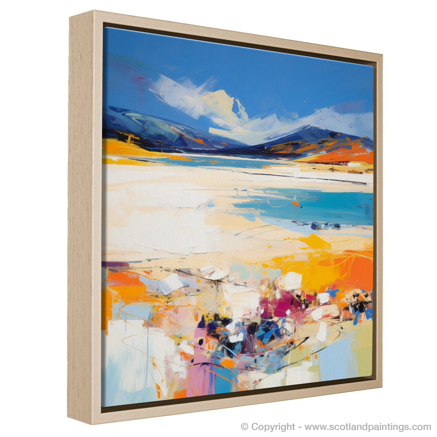 Painting and Art Print of Luskentyre Beach, Isle of Harris entitled "Luskentyre Beach: Abstract Essence of the Hebrides".