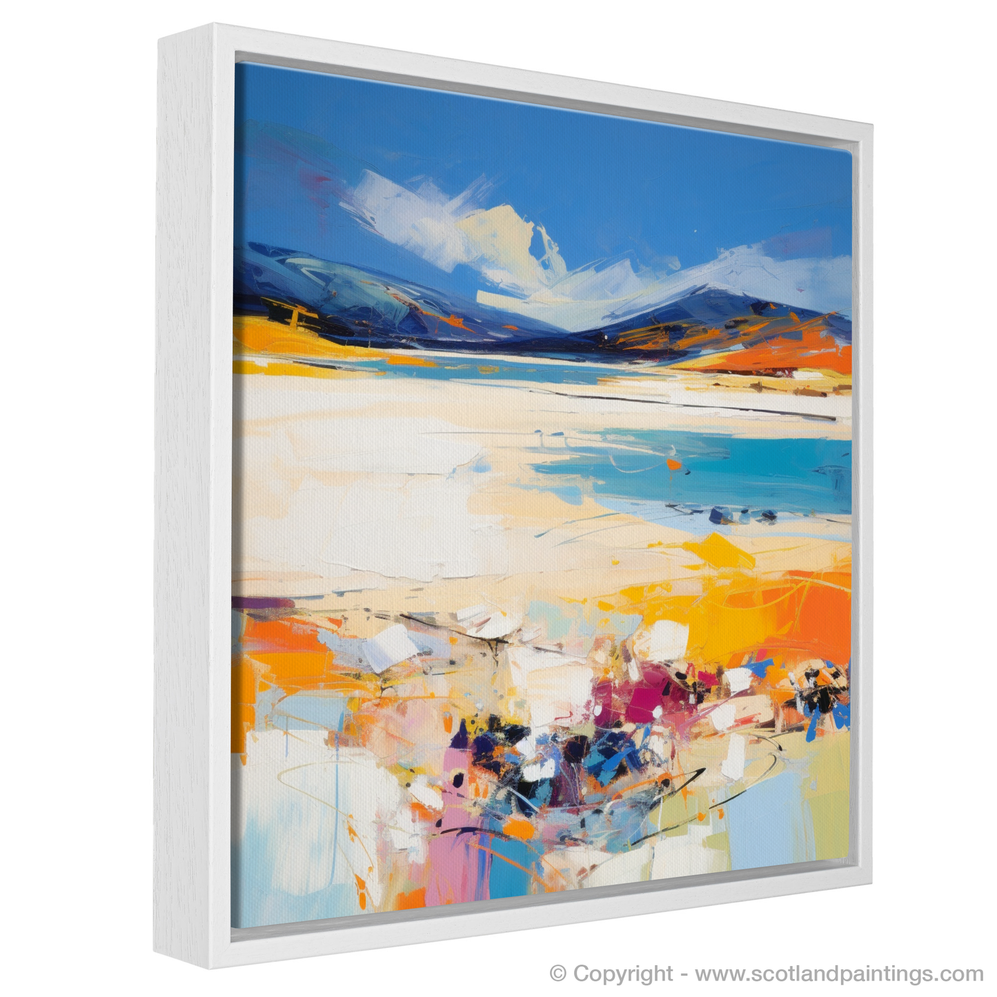 Painting and Art Print of Luskentyre Beach, Isle of Harris entitled "Luskentyre Beach: Abstract Essence of the Hebrides".