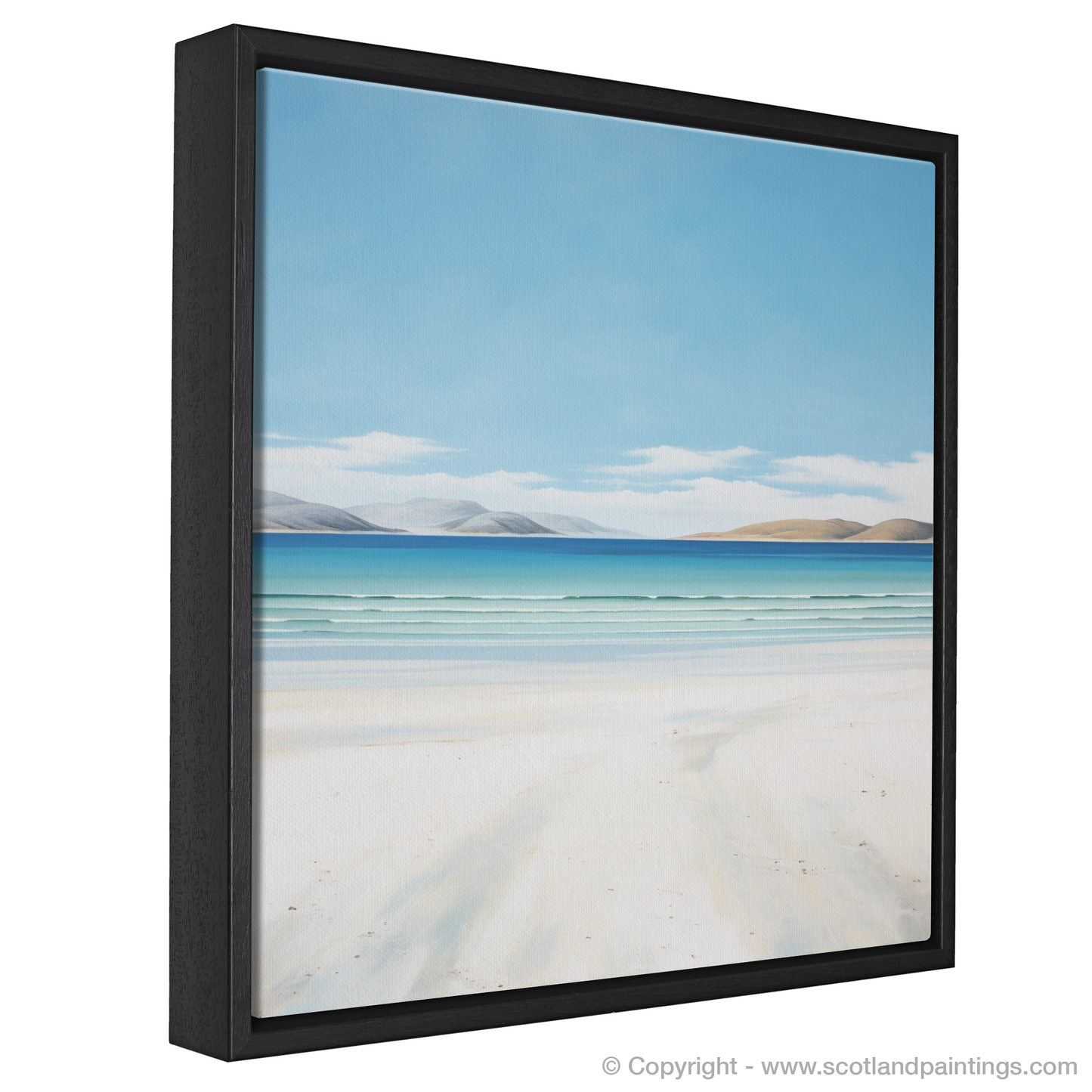 Painting and Art Print of Luskentyre Beach, Isle of Harris entitled "Luskentyre Beach Minimalist Serenity".