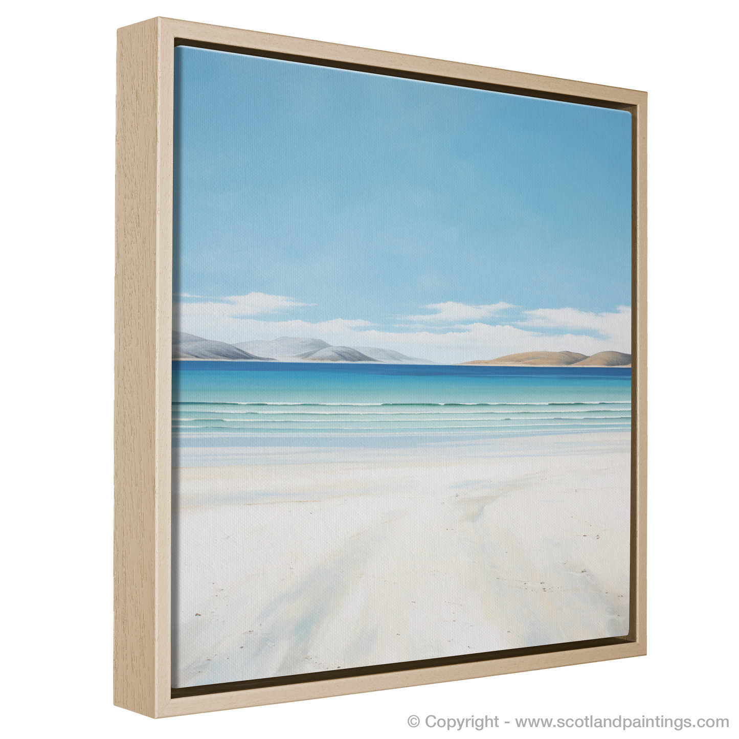 Painting and Art Print of Luskentyre Beach, Isle of Harris entitled "Luskentyre Beach Minimalist Serenity".