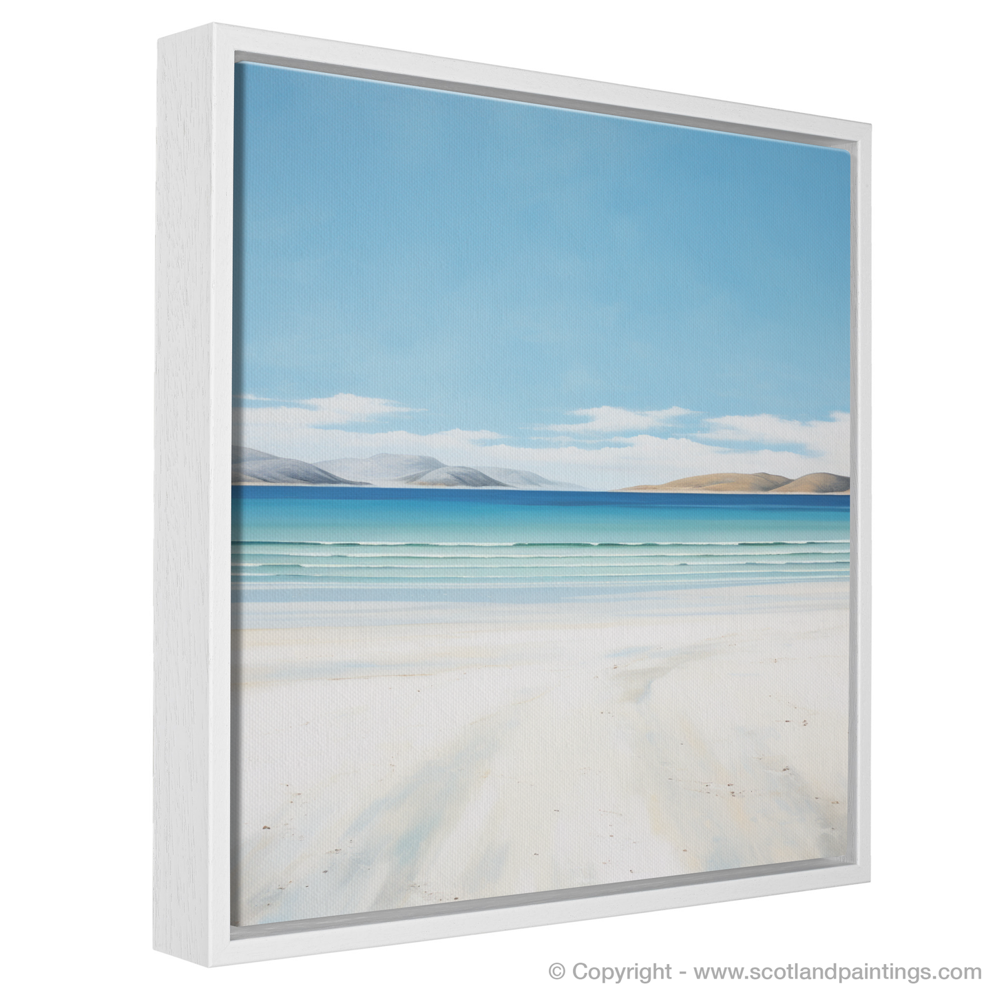 Painting and Art Print of Luskentyre Beach, Isle of Harris entitled "Luskentyre Beach Minimalist Serenity".