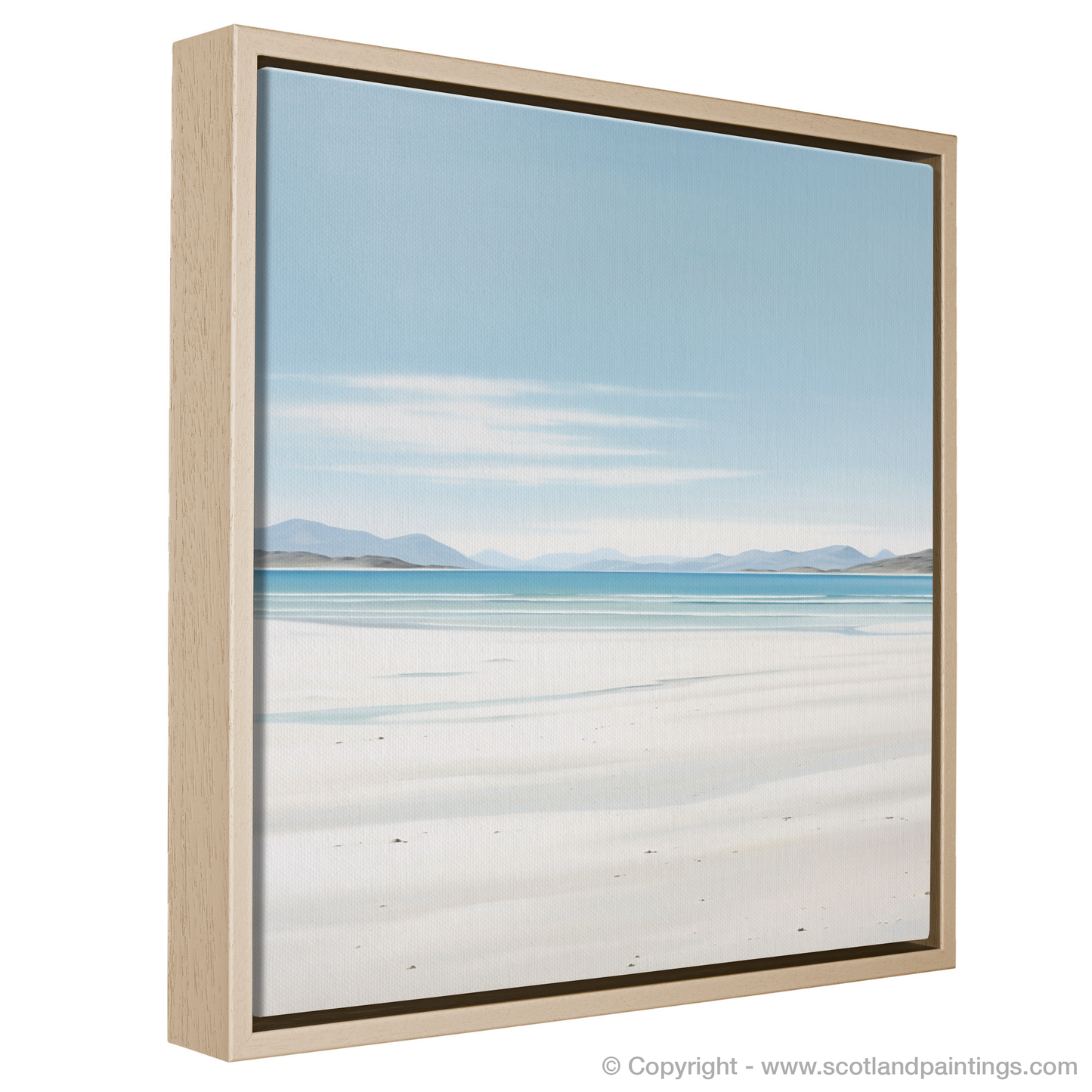 Painting and Art Print of Luskentyre Beach, Isle of Harris entitled "Minimalist Serenity: Luskentyre Beach's Coastal Elegance".