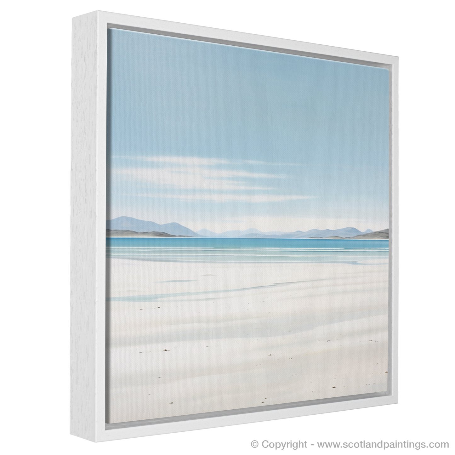 Painting and Art Print of Luskentyre Beach, Isle of Harris entitled "Minimalist Serenity: Luskentyre Beach's Coastal Elegance".