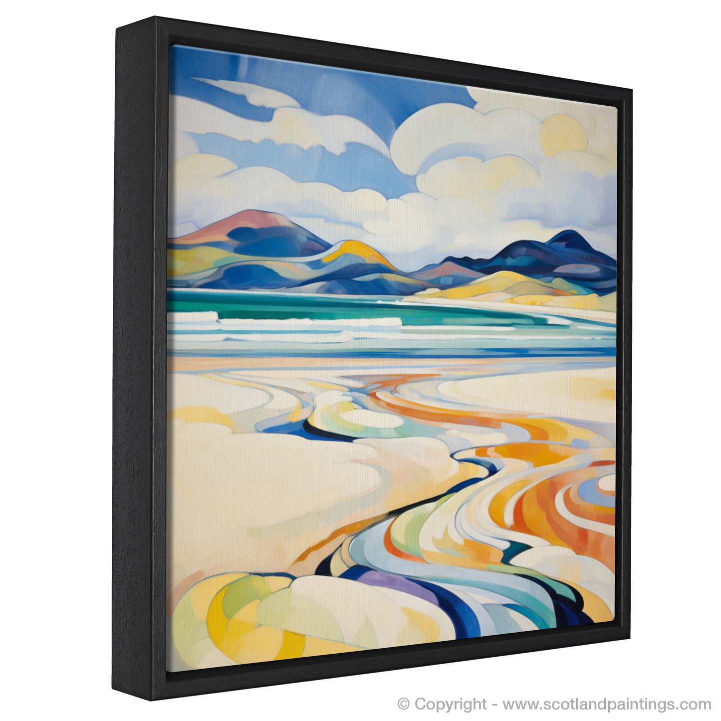 Painting and Art Print of Luskentyre Beach, Isle of Harris. Luskentyre Beach Reverie: An Abstract Ode to Scottish Coastal Splendour.