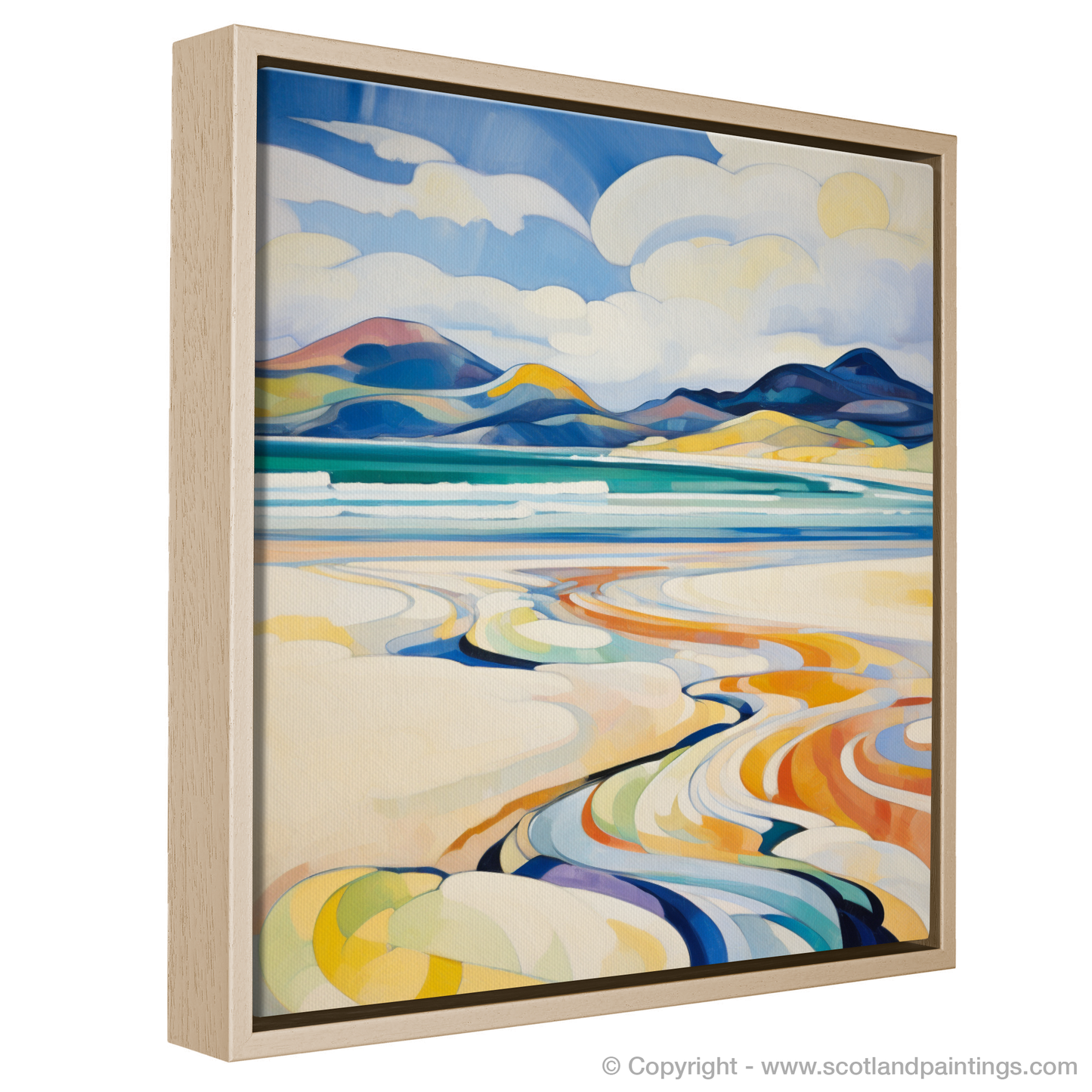 Painting and Art Print of Luskentyre Beach, Isle of Harris. Luskentyre Beach Reverie: An Abstract Ode to Scottish Coastal Splendour.