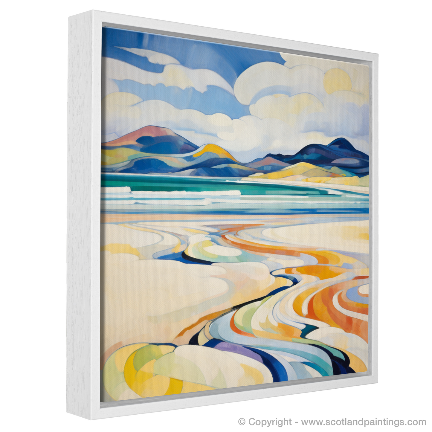 Painting and Art Print of Luskentyre Beach, Isle of Harris. Luskentyre Beach Reverie: An Abstract Ode to Scottish Coastal Splendour.