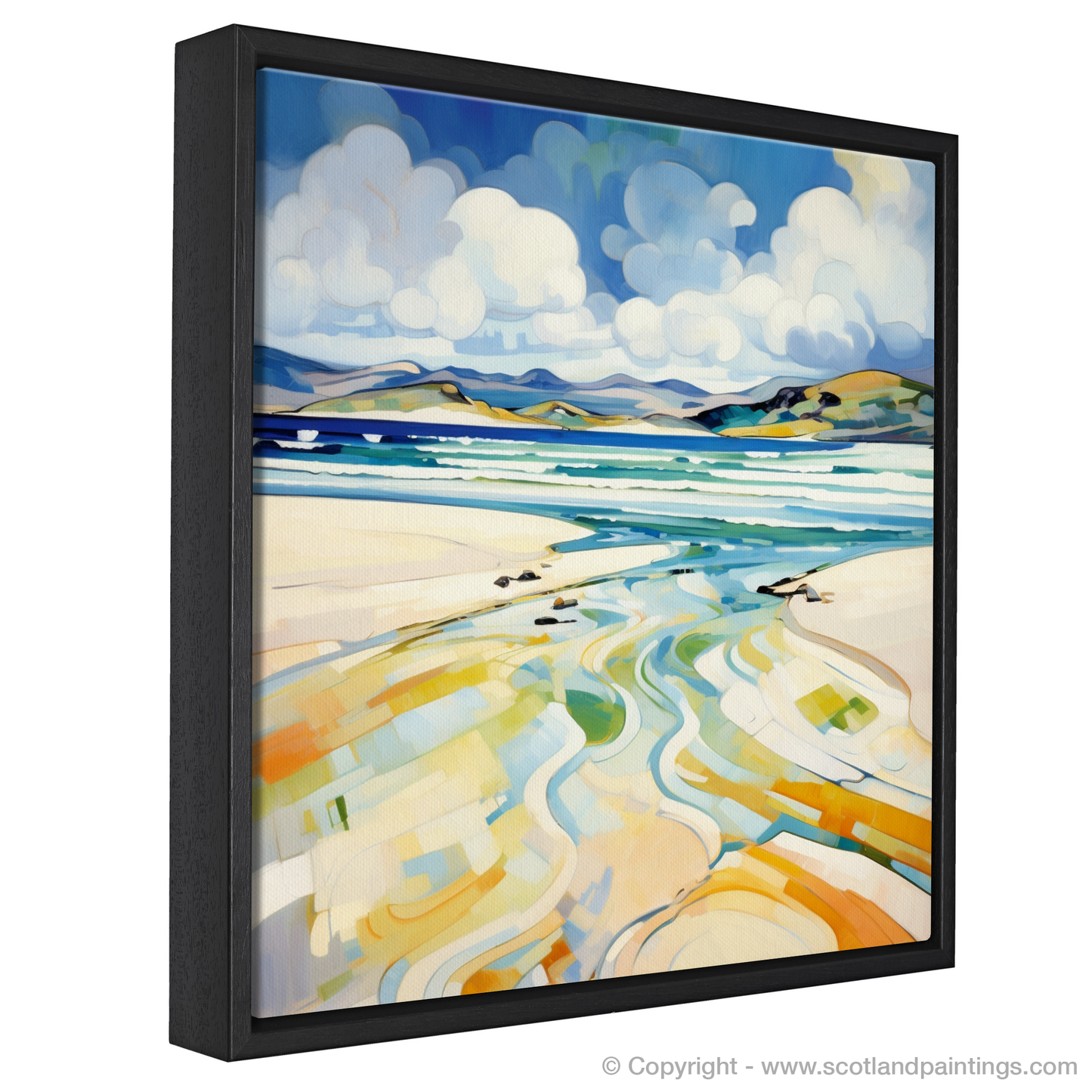 Painting and Art Print of Luskentyre Beach, Isle of Harris. Luskentyre Rhythms: An Abstract Dance of Scottish Shores.