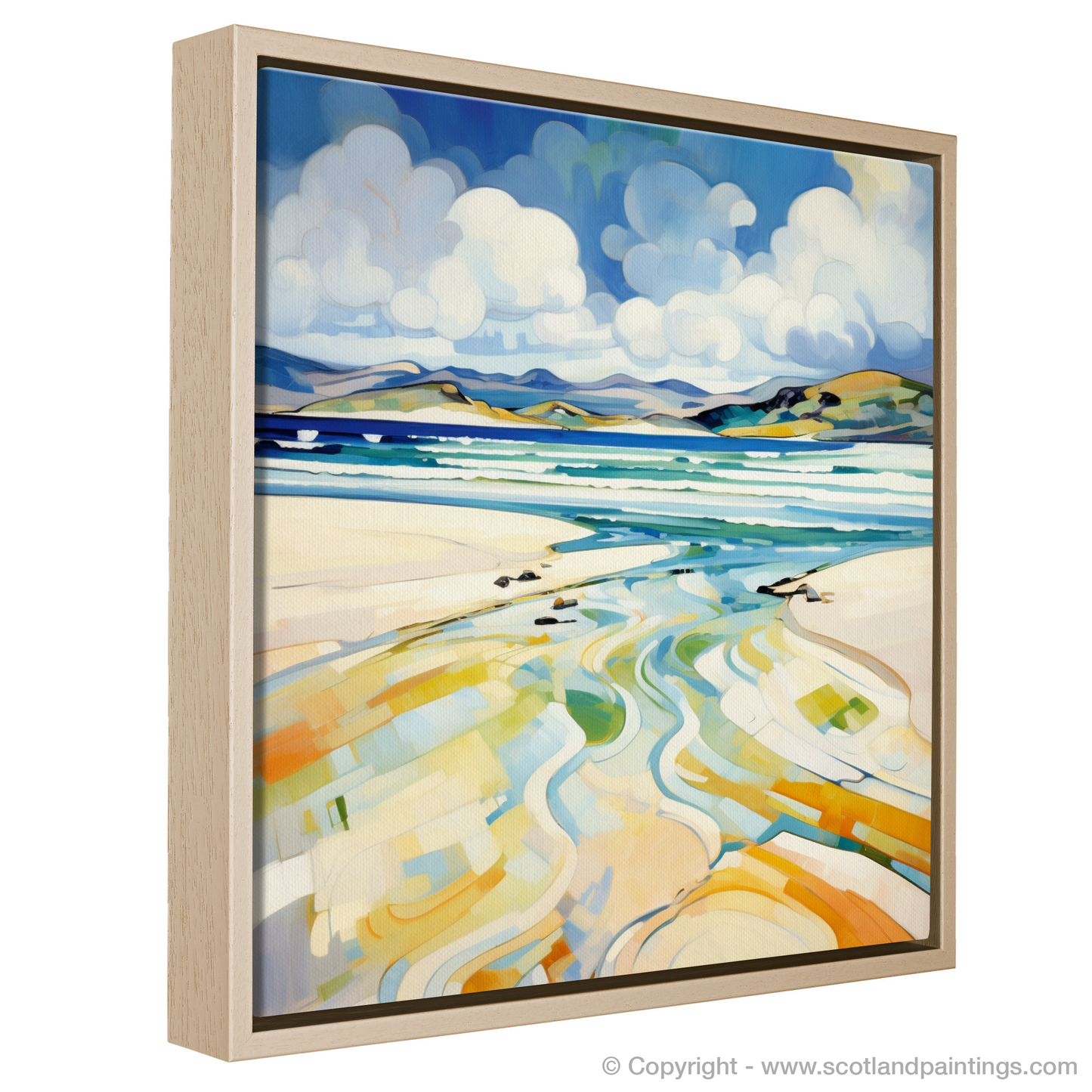 Painting and Art Print of Luskentyre Beach, Isle of Harris. Luskentyre Rhythms: An Abstract Dance of Scottish Shores.