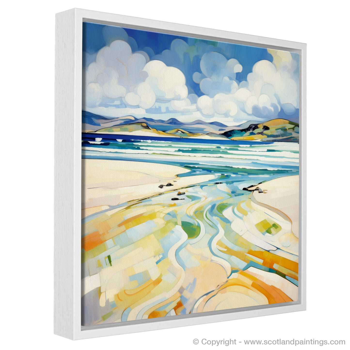 Painting and Art Print of Luskentyre Beach, Isle of Harris. Luskentyre Rhythms: An Abstract Dance of Scottish Shores.