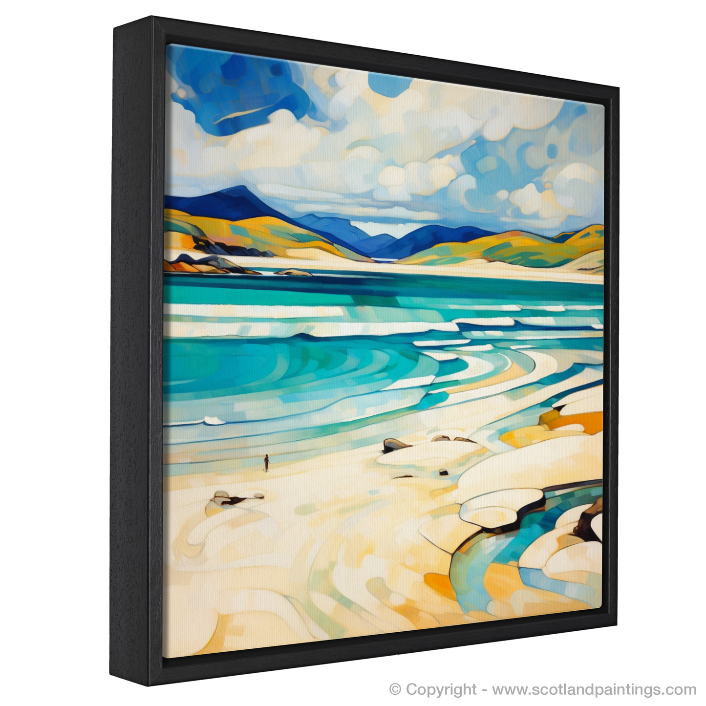 Painting and Art Print of Luskentyre Beach, Isle of Harris. Whispers of Luskentyre: An Abstract Ode to Scottish Shores.