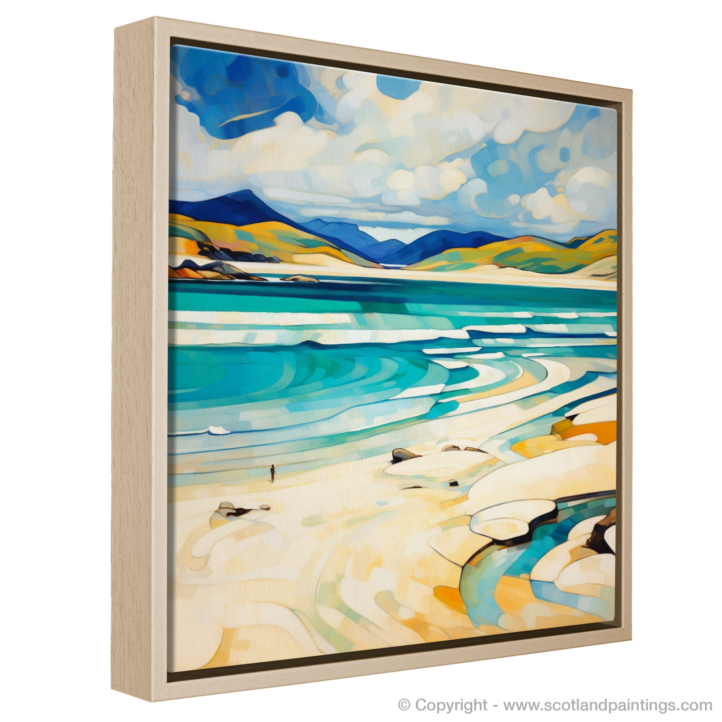 Painting and Art Print of Luskentyre Beach, Isle of Harris. Whispers of Luskentyre: An Abstract Ode to Scottish Shores.