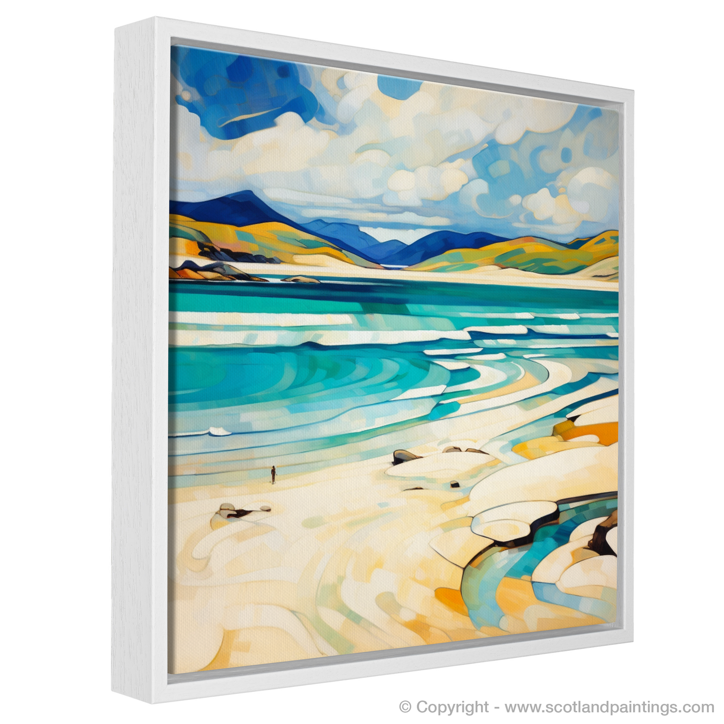 Painting and Art Print of Luskentyre Beach, Isle of Harris. Whispers of Luskentyre: An Abstract Ode to Scottish Shores.