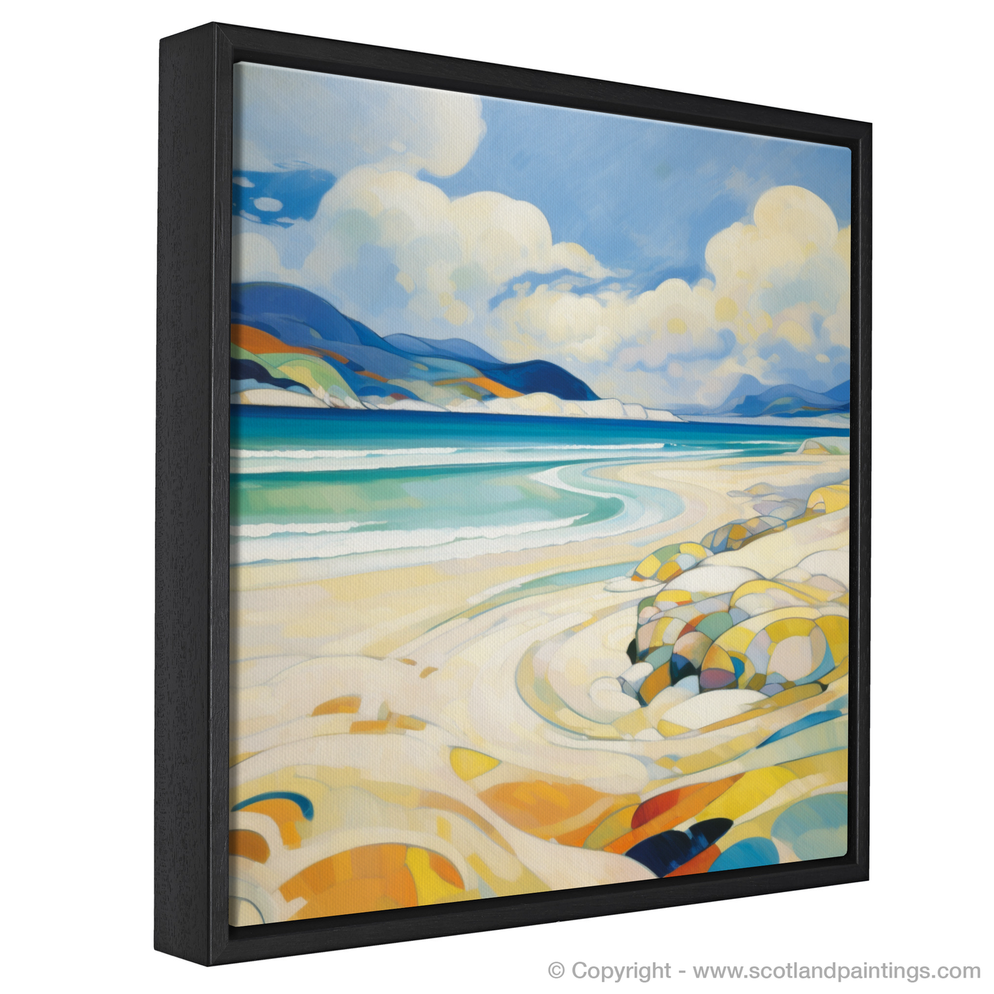 Painting and Art Print of Luskentyre Beach, Isle of Harris entitled "Luskentyre Dreamscapes: An Abstract Ode to Scottish Shores".