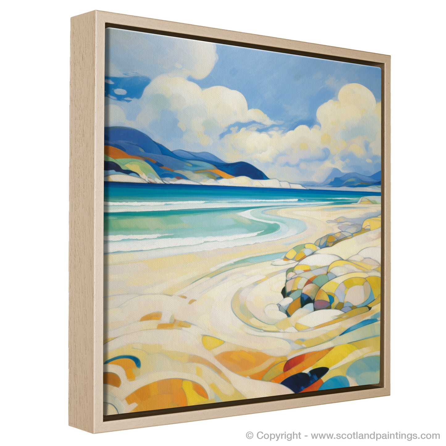 Painting and Art Print of Luskentyre Beach, Isle of Harris entitled "Luskentyre Dreamscapes: An Abstract Ode to Scottish Shores".