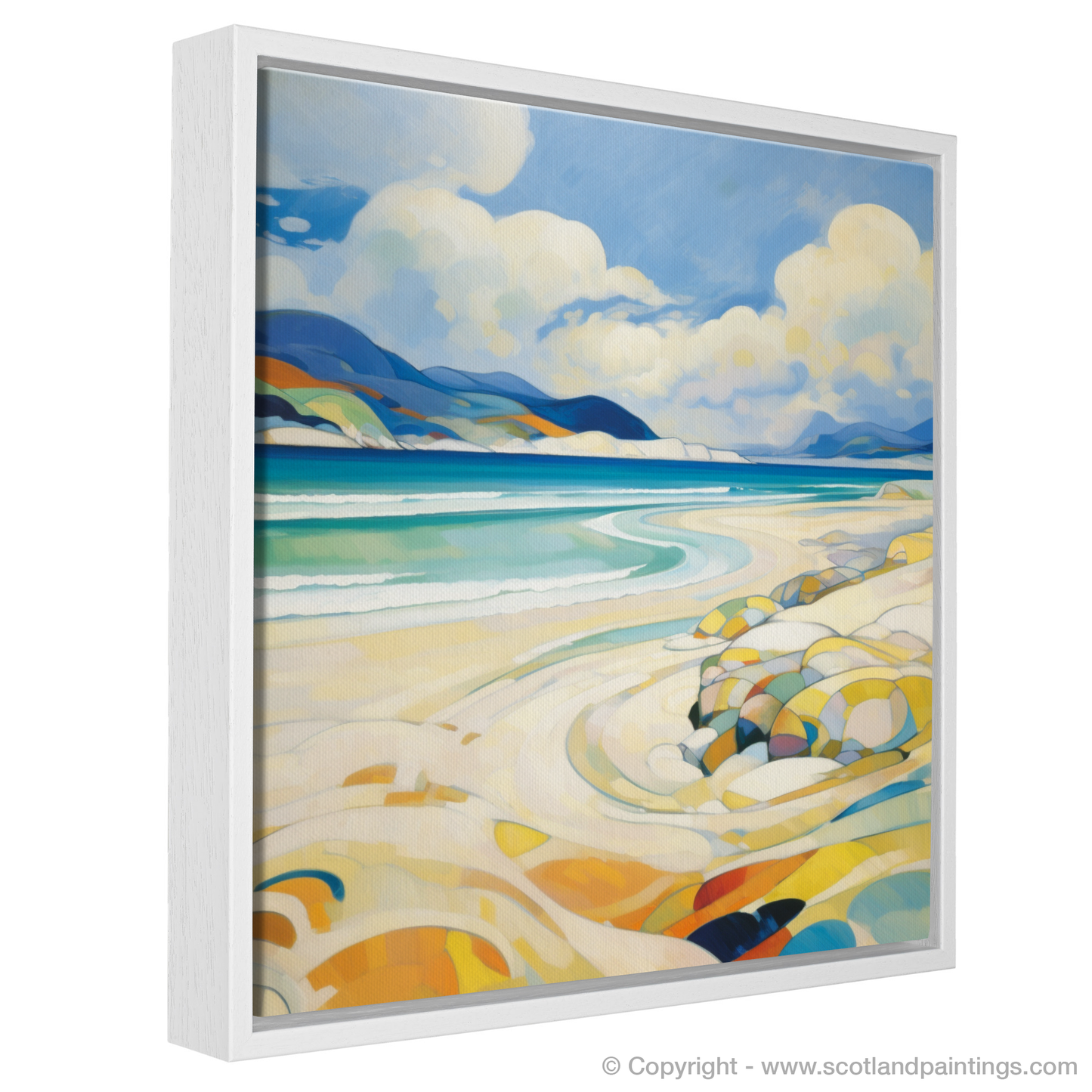 Painting and Art Print of Luskentyre Beach, Isle of Harris entitled "Luskentyre Dreamscapes: An Abstract Ode to Scottish Shores".