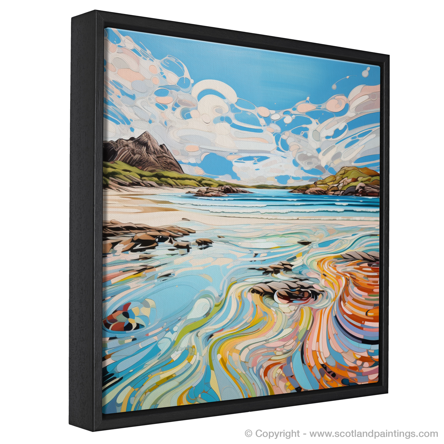 Painting and Art Print of Camusdarach Beach, Arisaig entitled "Abstract Dance of Camusdarach Beach".