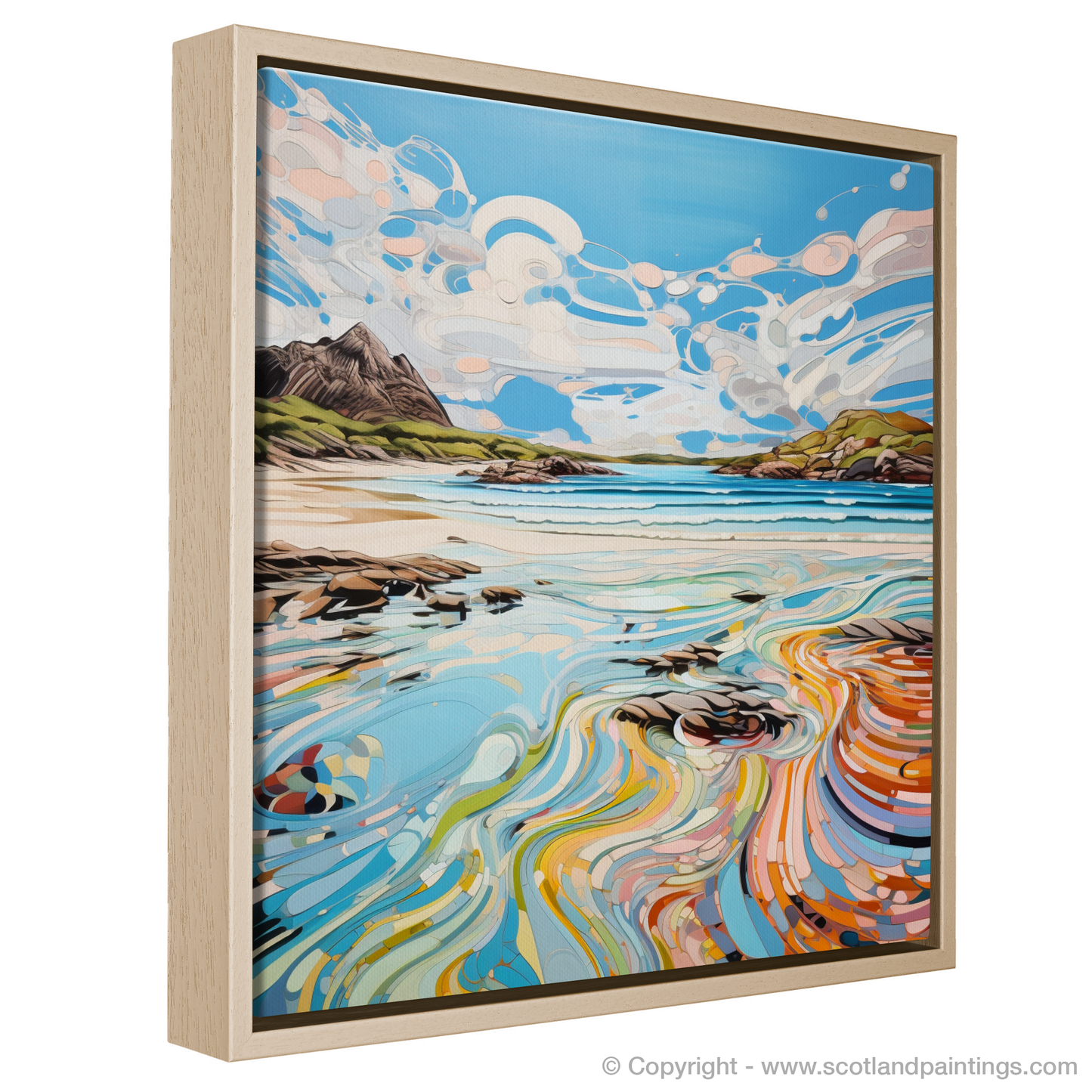 Painting and Art Print of Camusdarach Beach, Arisaig entitled "Abstract Dance of Camusdarach Beach".