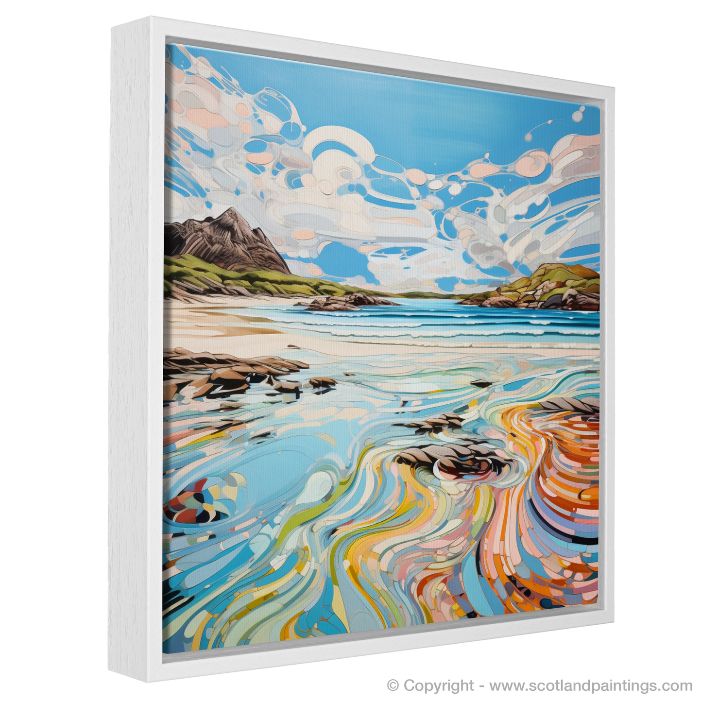 Painting and Art Print of Camusdarach Beach, Arisaig entitled "Abstract Dance of Camusdarach Beach".