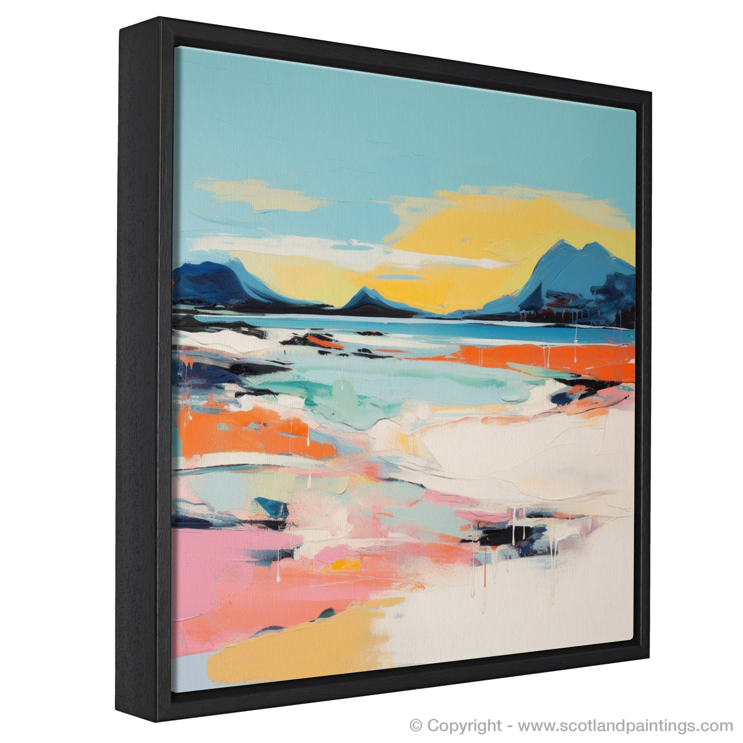 Painting and Art Print of Camusdarach Beach, Arisaig entitled "Vibrant Whispers of Camusdarach Beach".