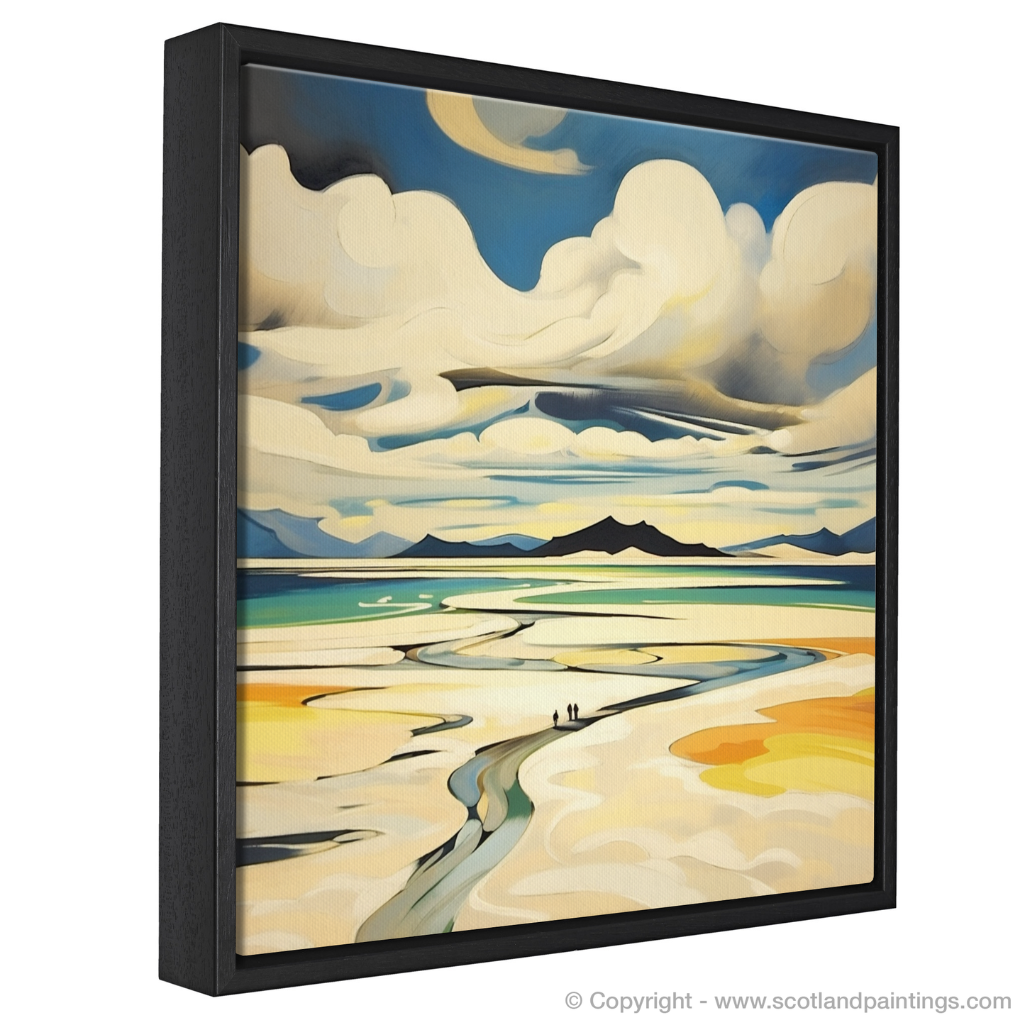 Painting and Art Print of Luskentyre Beach, Isle of Harris entitled "Ethereal Shores: An Abstract Ode to Luskentyre Beach".