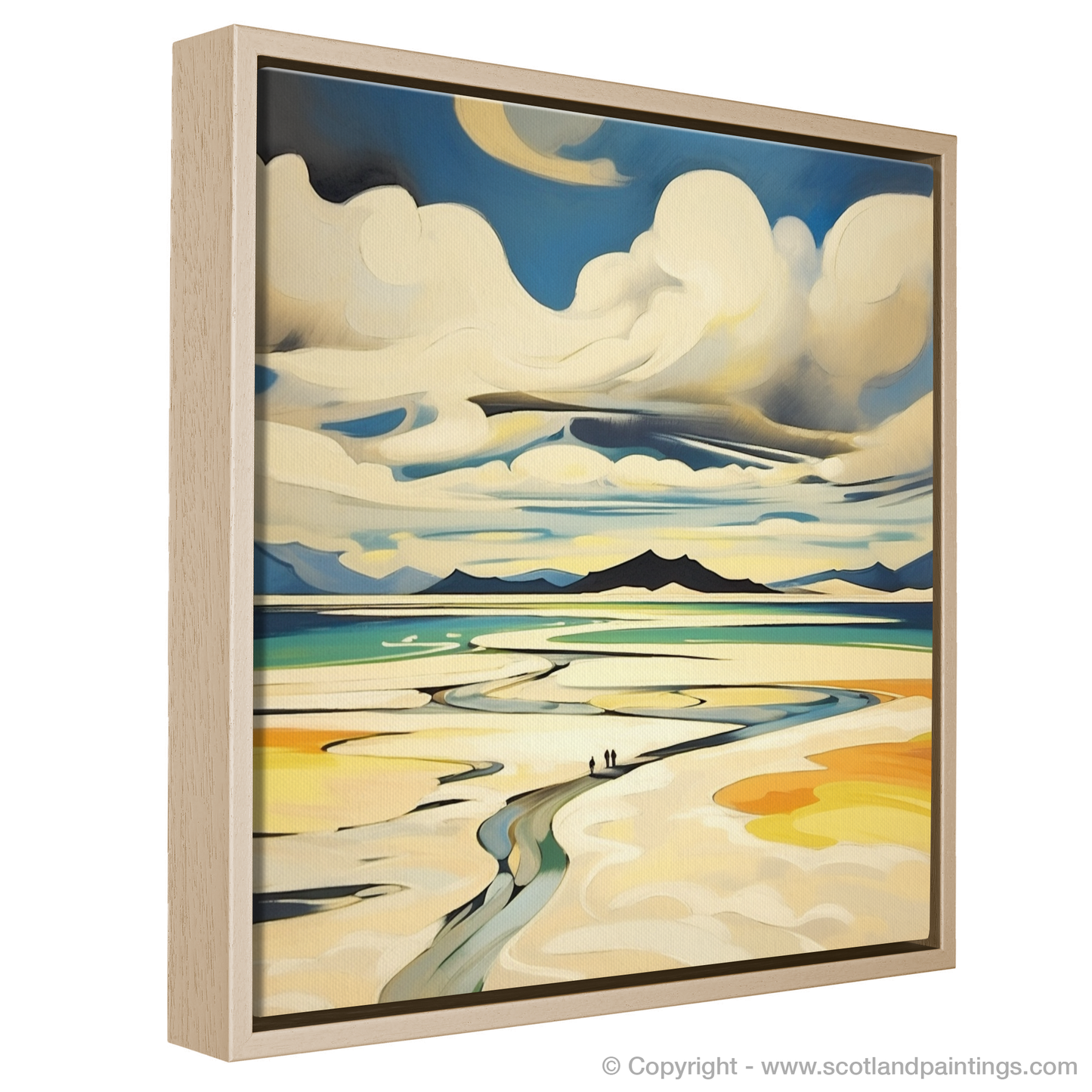 Painting and Art Print of Luskentyre Beach, Isle of Harris entitled "Ethereal Shores: An Abstract Ode to Luskentyre Beach".