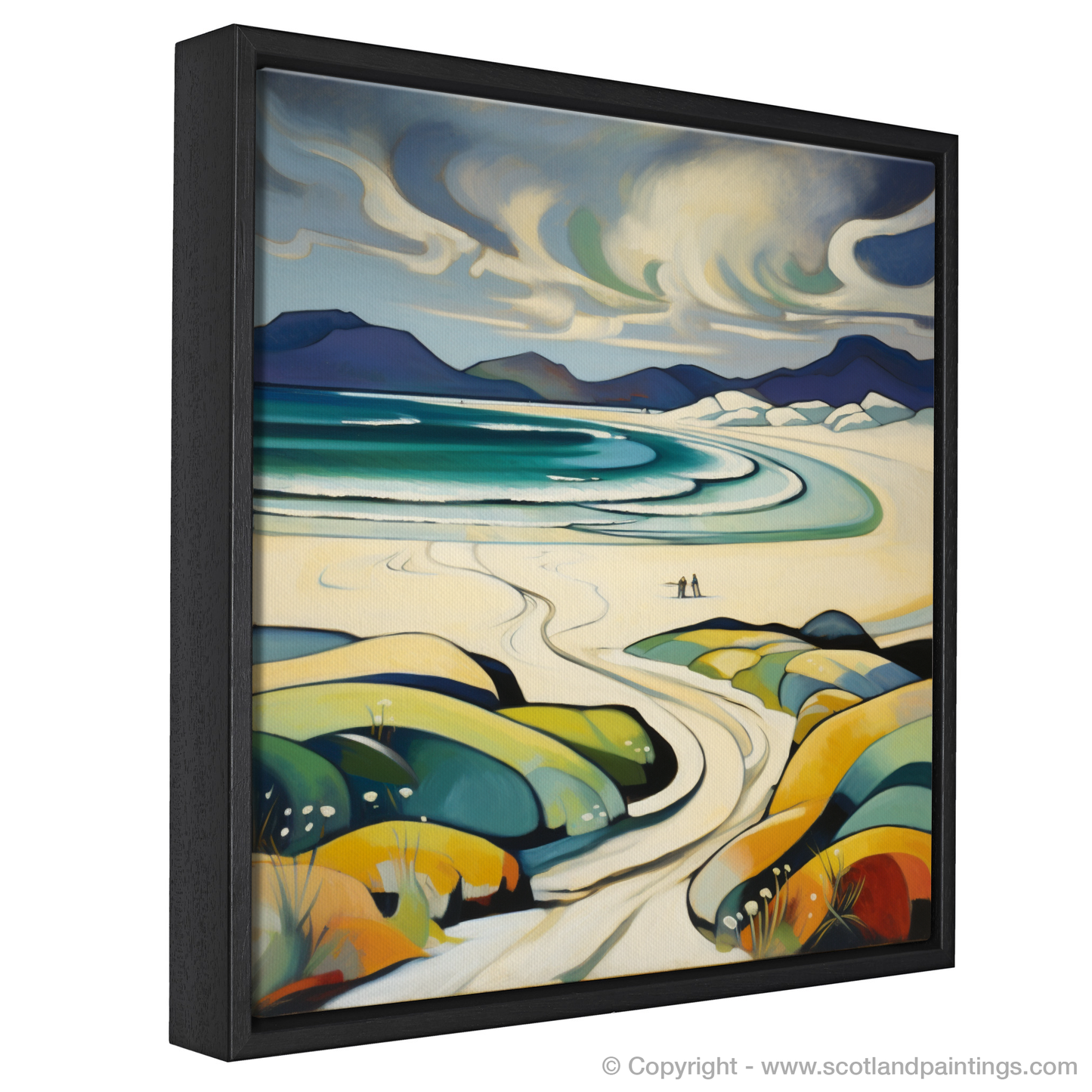 Painting and Art Print of Luskentyre Beach, Isle of Harris. Luskentyre Beach Abstract: A Dance of Coastal Colours.