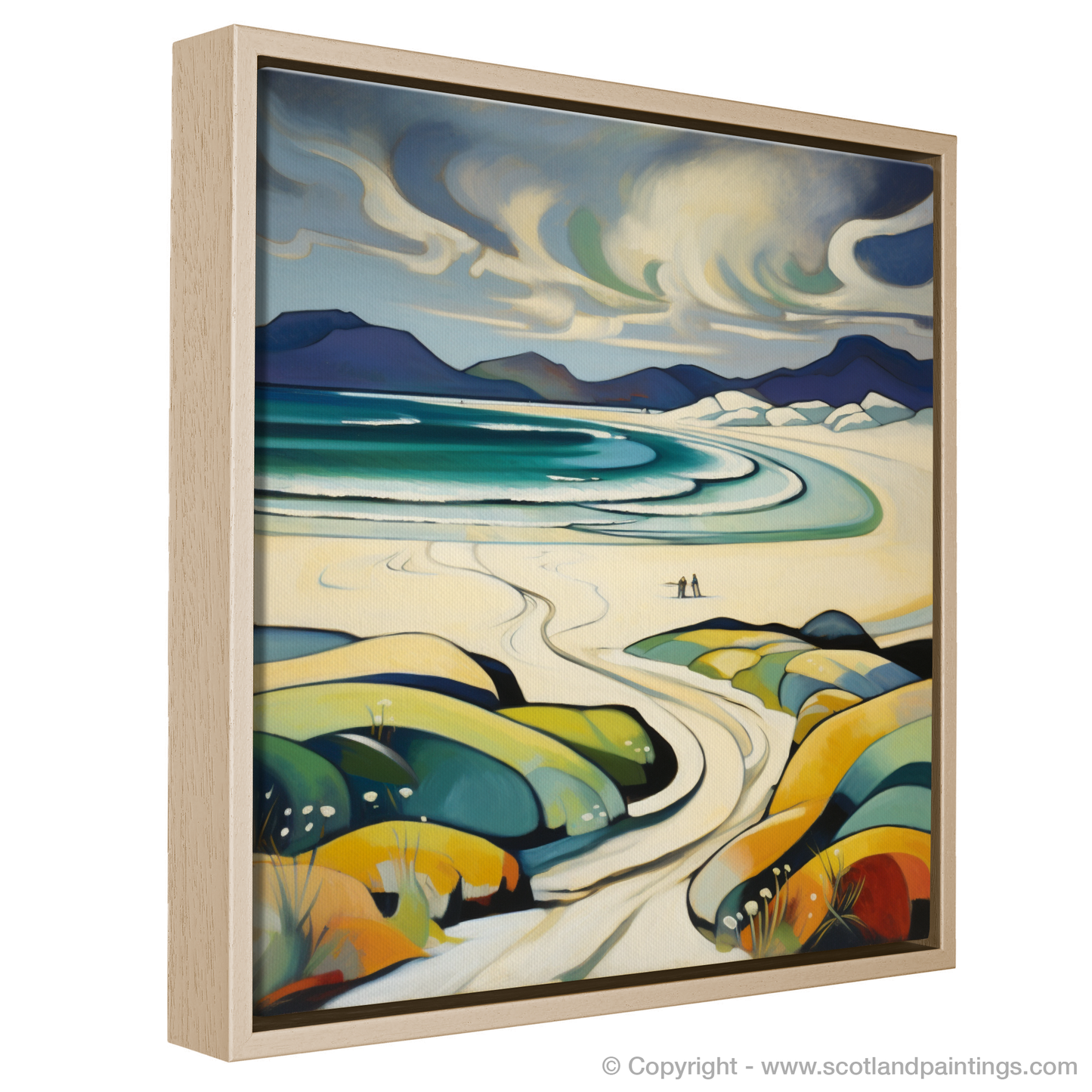 Painting and Art Print of Luskentyre Beach, Isle of Harris. Luskentyre Beach Abstract: A Dance of Coastal Colours.