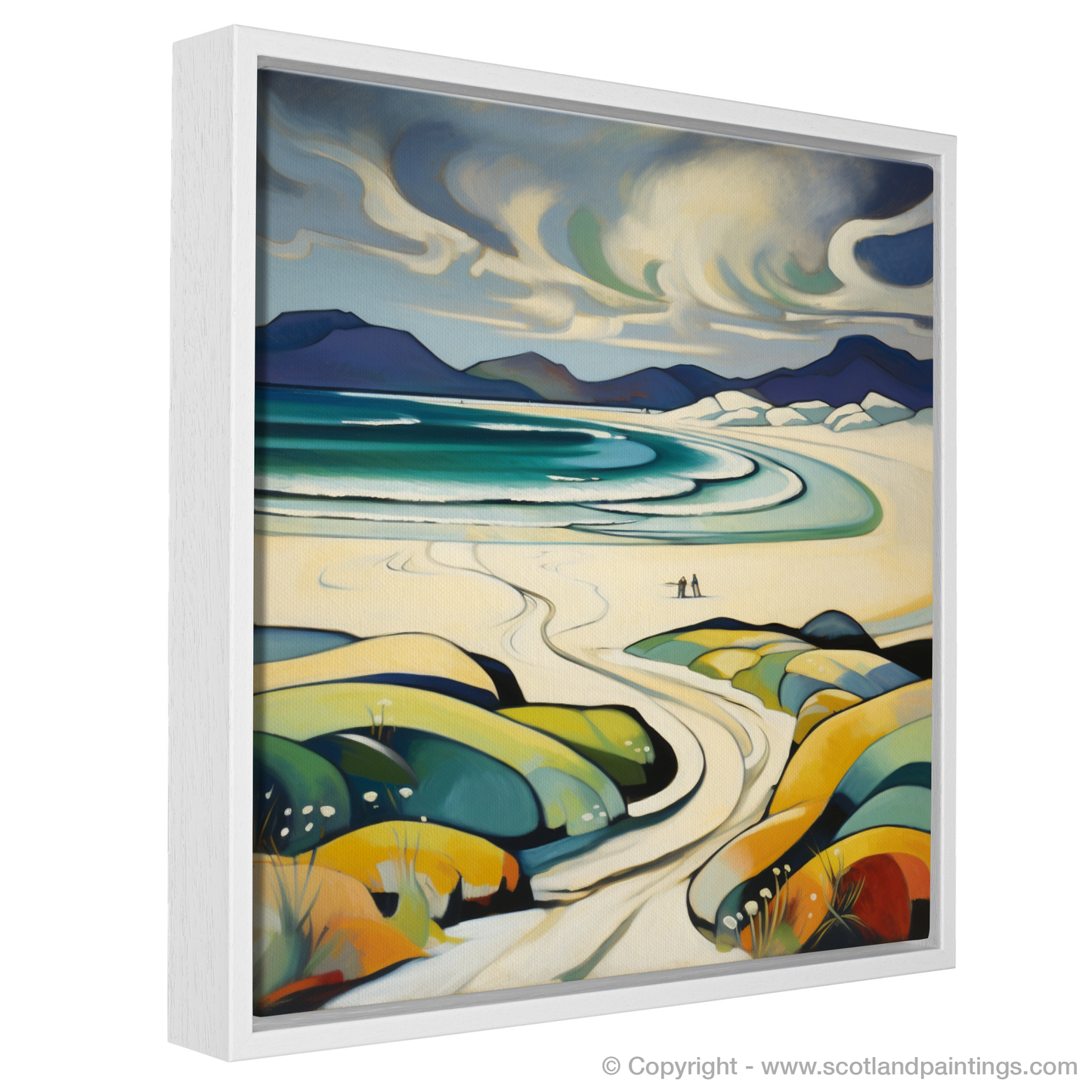 Painting and Art Print of Luskentyre Beach, Isle of Harris. Luskentyre Beach Abstract: A Dance of Coastal Colours.