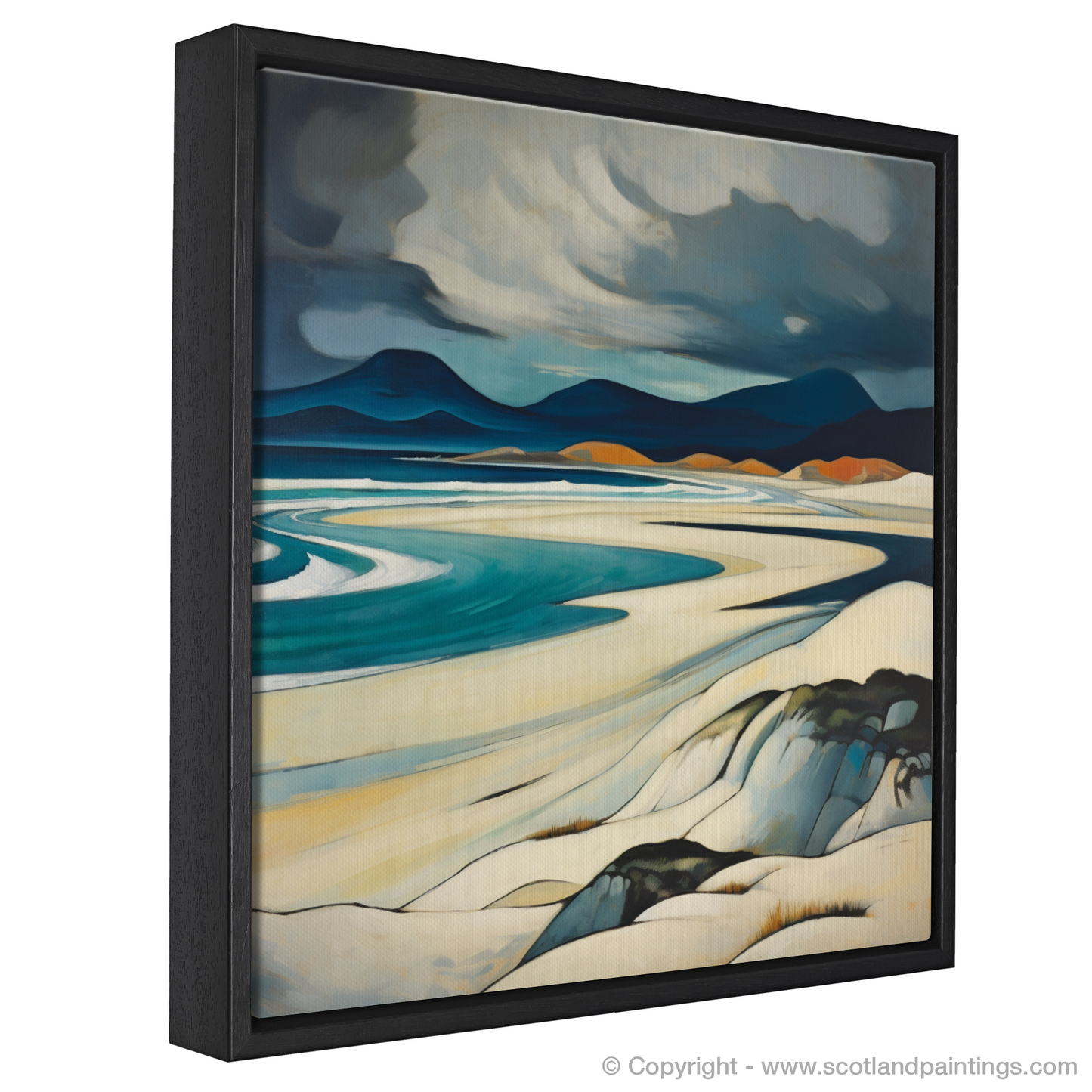 Painting and Art Print of Luskentyre Beach, Isle of Harris entitled "Abstract Serenity of Luskentyre Beach".