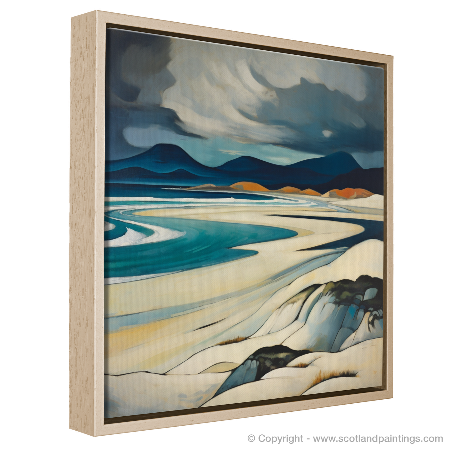 Painting and Art Print of Luskentyre Beach, Isle of Harris entitled "Abstract Serenity of Luskentyre Beach".