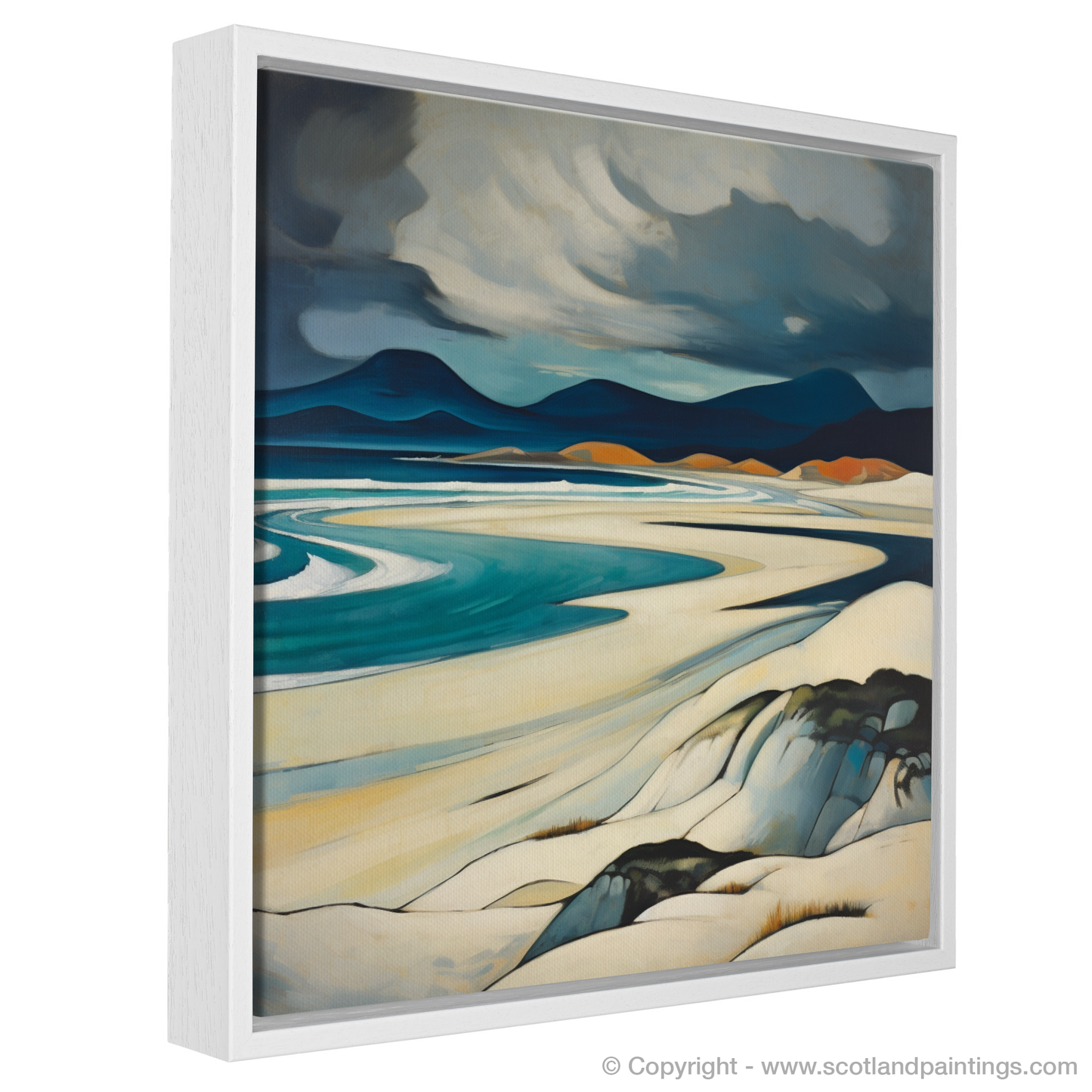 Painting and Art Print of Luskentyre Beach, Isle of Harris entitled "Abstract Serenity of Luskentyre Beach".