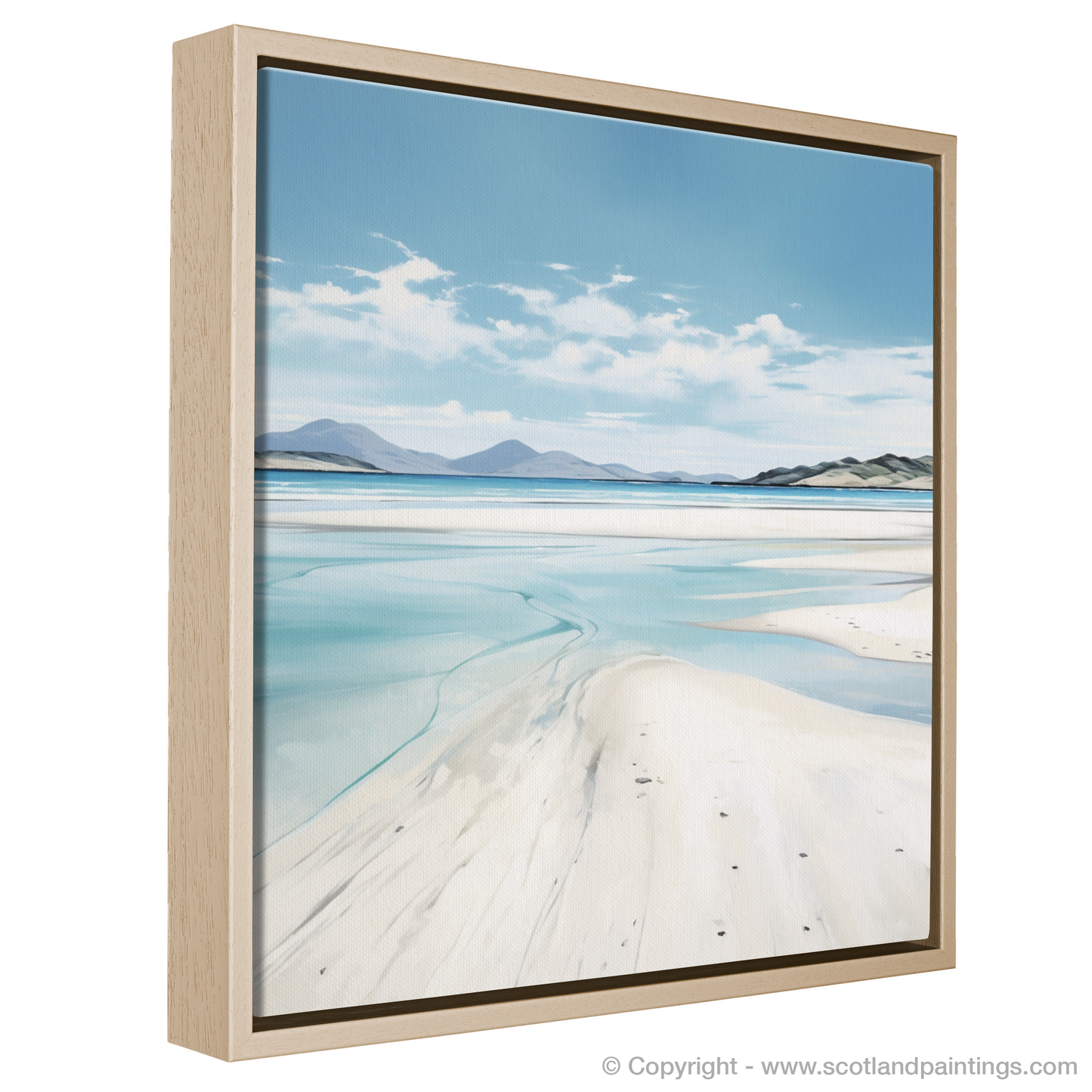 Painting and Art Print of Luskentyre Beach, Isle of Harris entitled "Tranquil Shores of Luskentyre Beach".