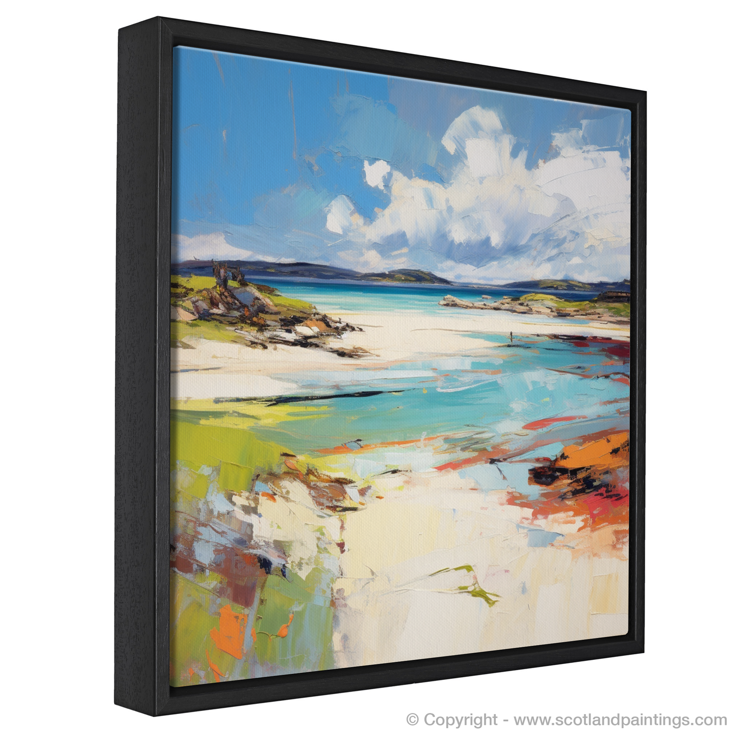 Painting and Art Print of Camusdarach Beach, Arisaig. Camusdarach Beach Reverie: An Abstract Expressionist Ode to Scotland's Coast.