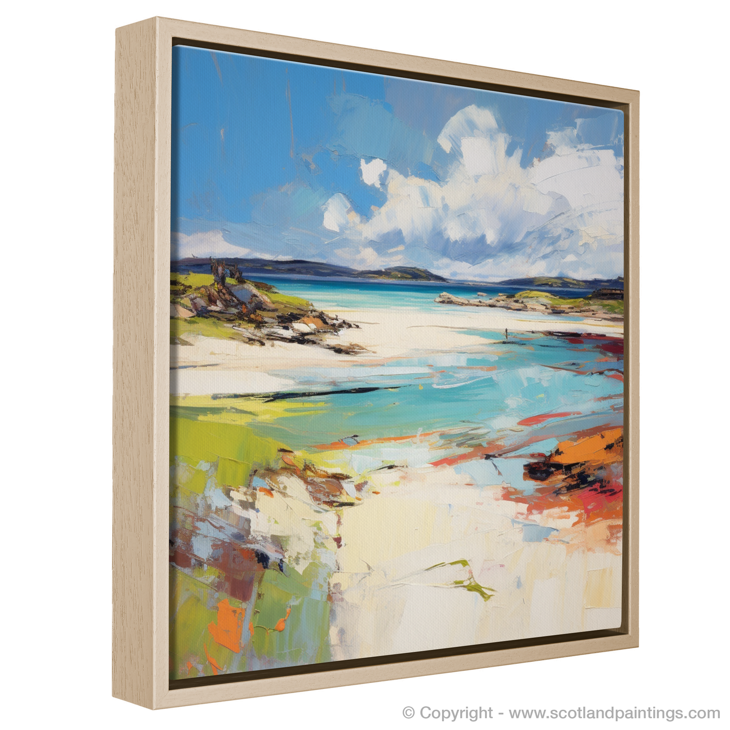 Painting and Art Print of Camusdarach Beach, Arisaig. Camusdarach Beach Reverie: An Abstract Expressionist Ode to Scotland's Coast.