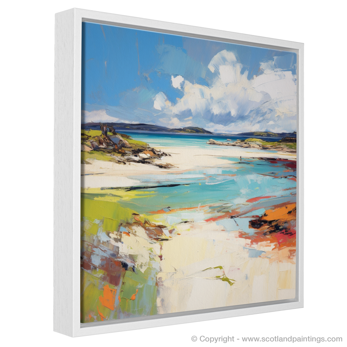 Painting and Art Print of Camusdarach Beach, Arisaig. Camusdarach Beach Reverie: An Abstract Expressionist Ode to Scotland's Coast.