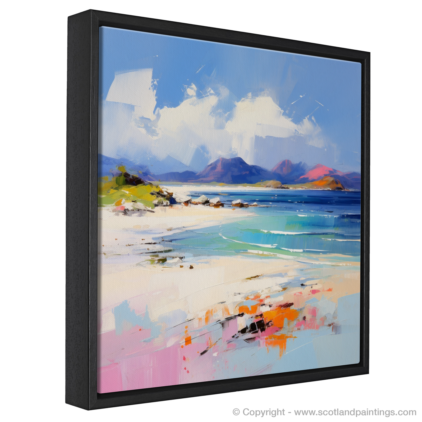 Painting and Art Print of Camusdarach Beach, Arisaig entitled "Expressionist Ode to Camusdarach Beach".