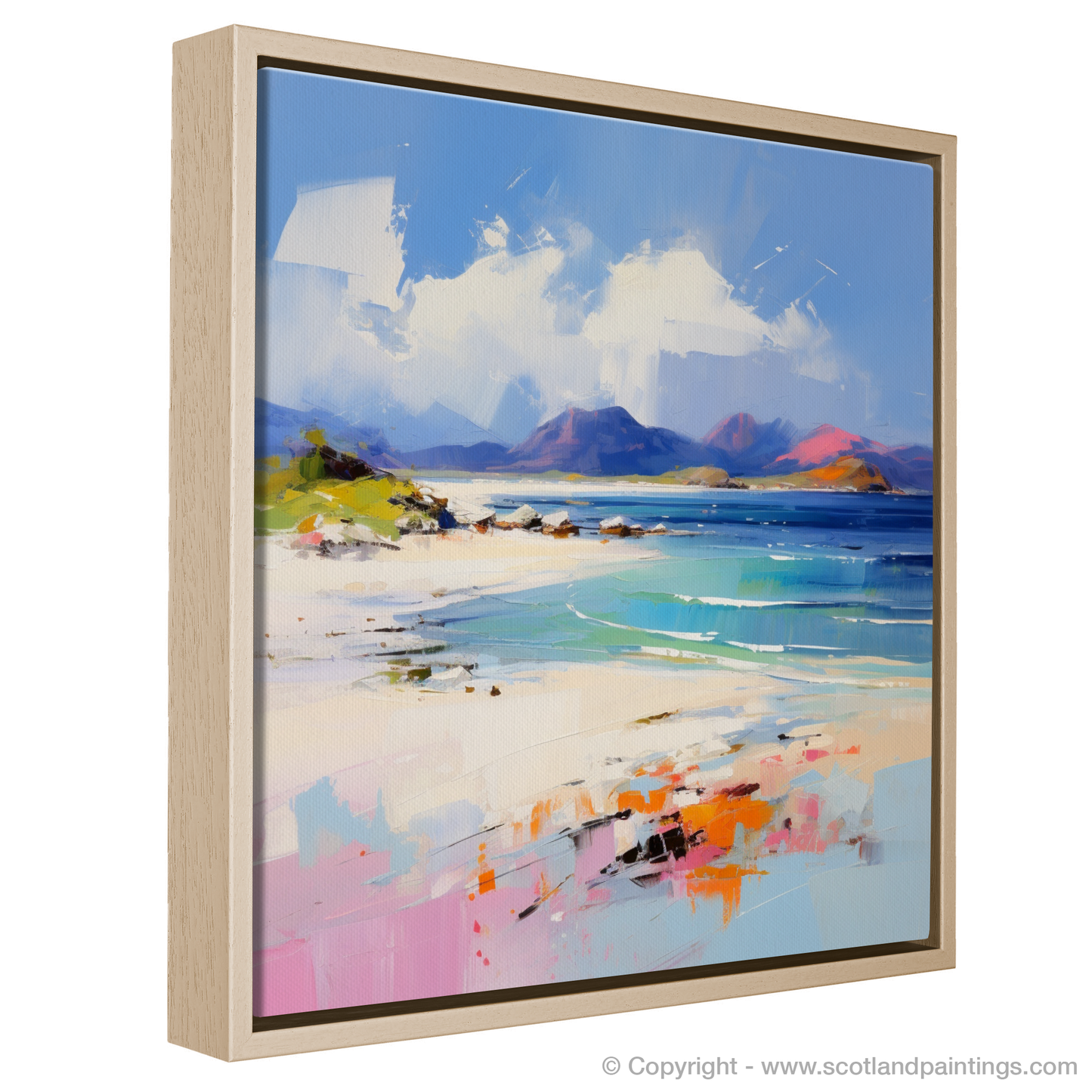 Painting and Art Print of Camusdarach Beach, Arisaig entitled "Expressionist Ode to Camusdarach Beach".