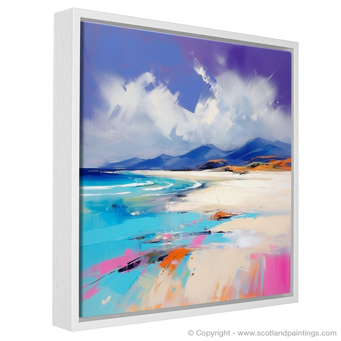 Painting and Art Print of Luskentyre Beach, Isle of Harris entitled "Luskentyre Beach Reverie: An Expressionist Ode to Scottish Shores".