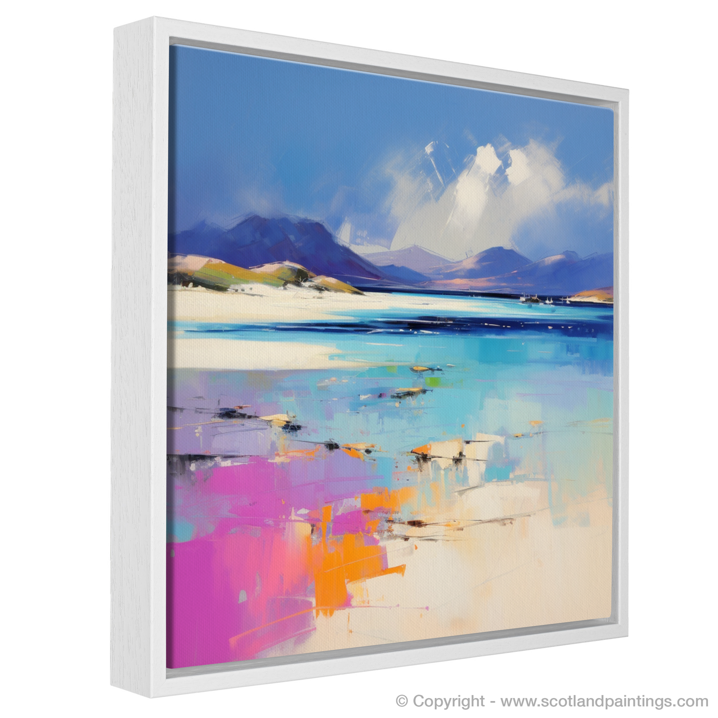 Painting and Art Print of Luskentyre Beach, Isle of Harris entitled "Expressionist Ode to Luskentyre Beach".