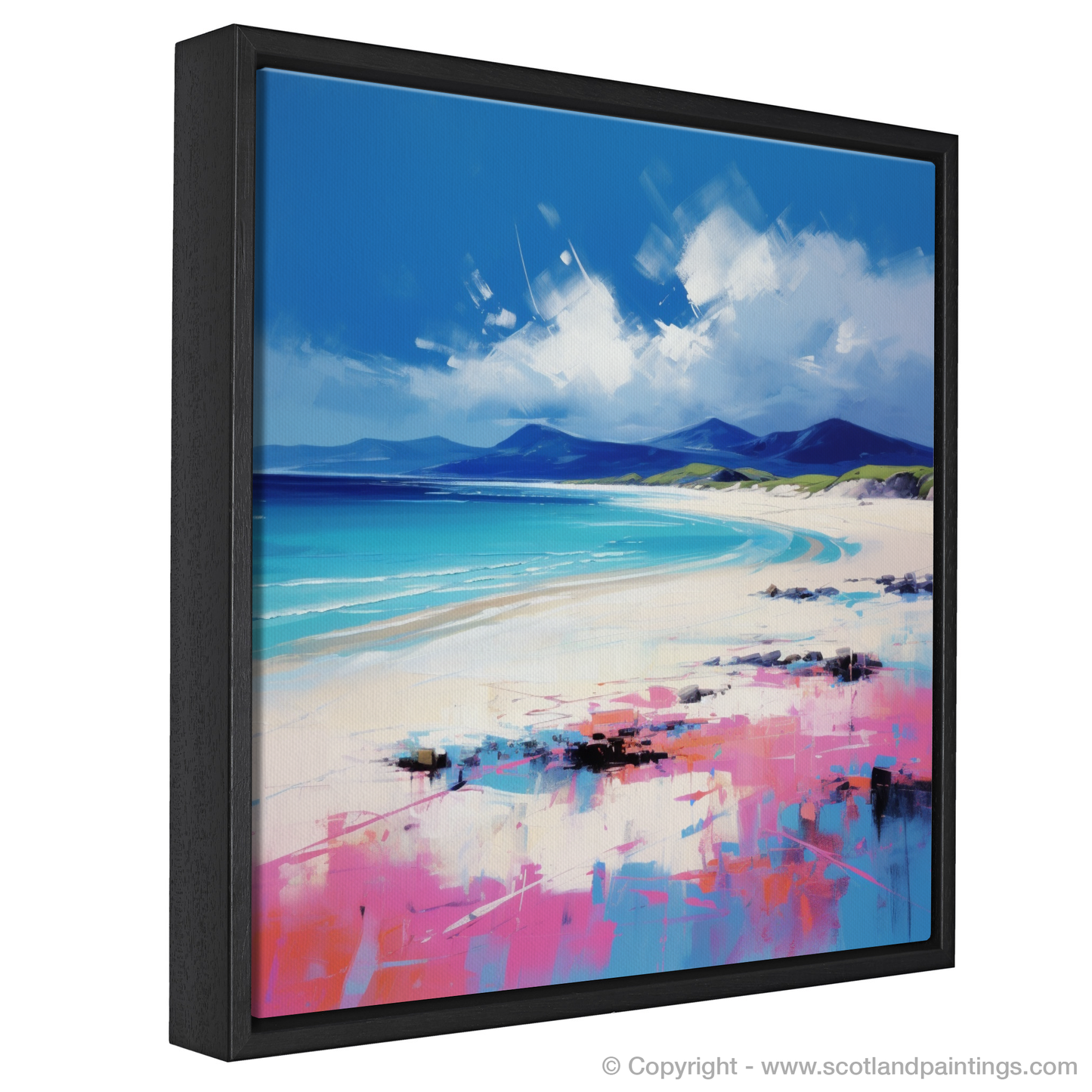 Painting and Art Print of Luskentyre Beach, Isle of Harris entitled "Wild Whispers of Luskentyre Beach".