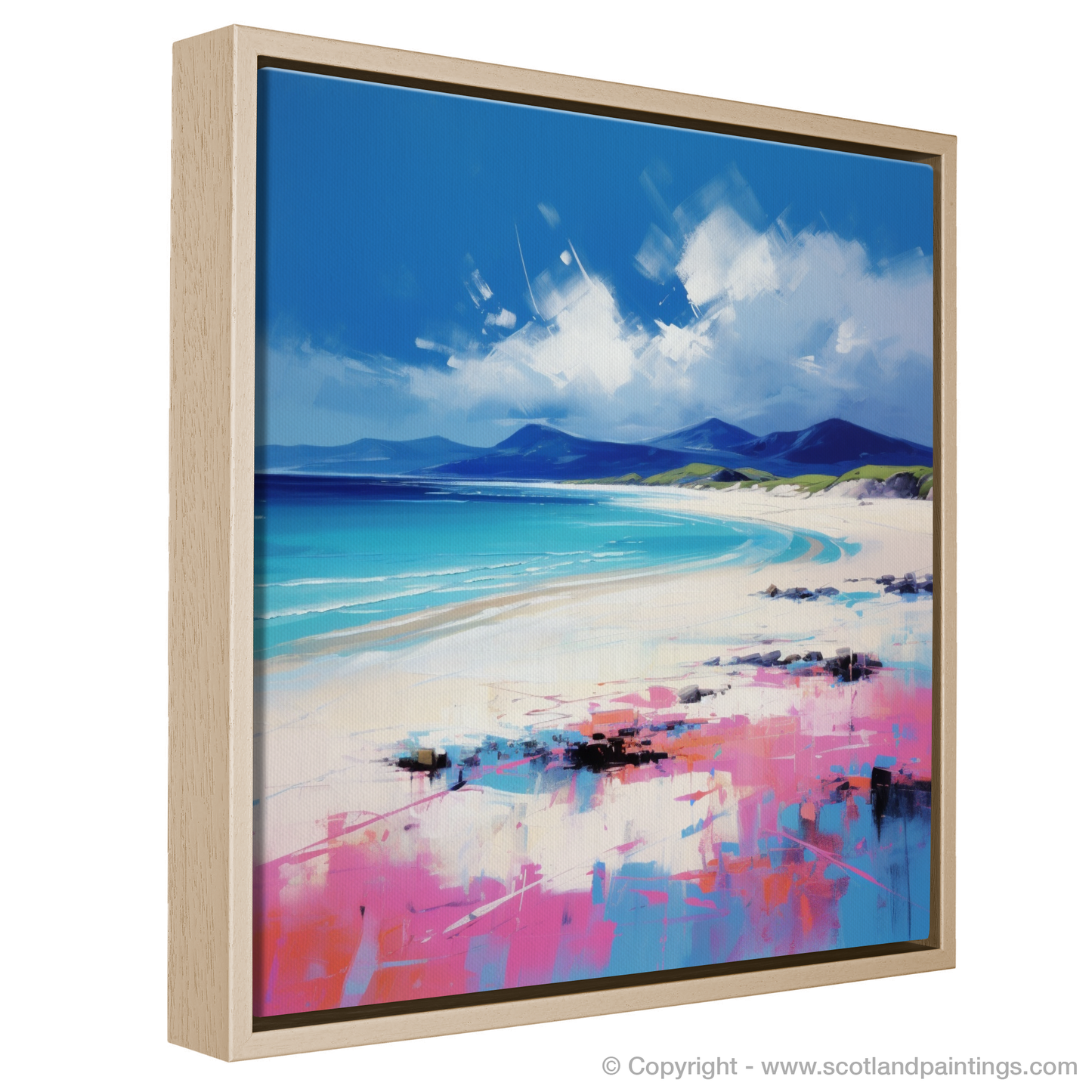 Painting and Art Print of Luskentyre Beach, Isle of Harris entitled "Wild Whispers of Luskentyre Beach".