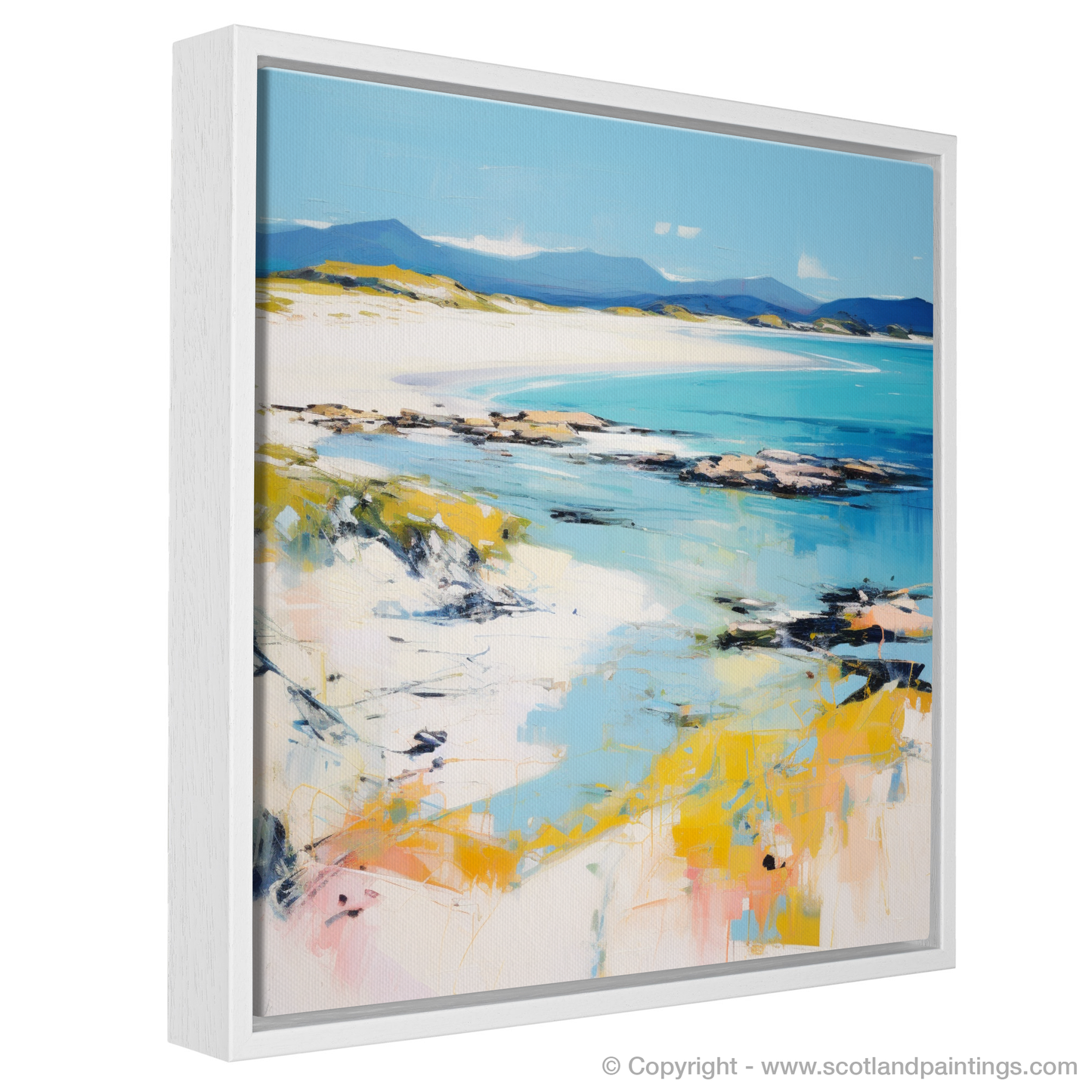 Painting and Art Print of Camusdarach Beach, Arisaig entitled "Abstract Impression of Camusdarach Beach".