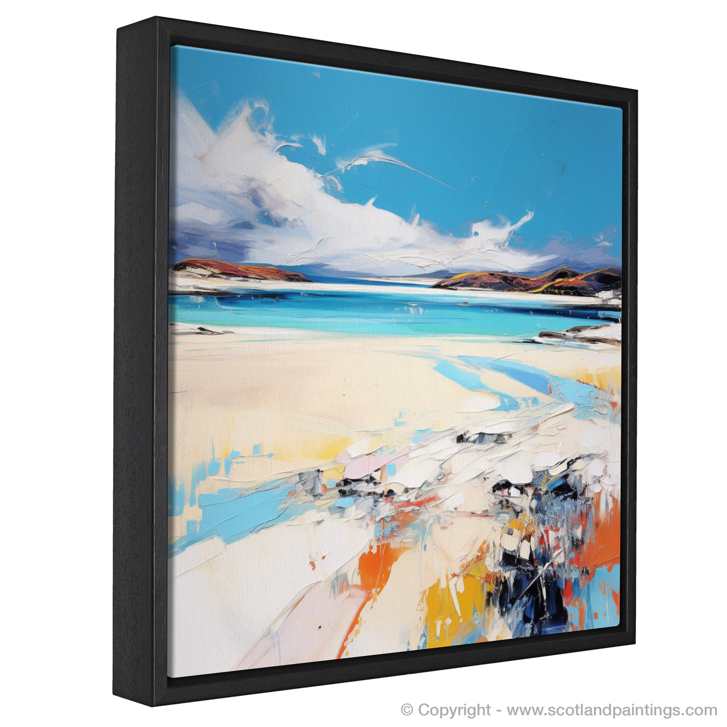 Painting and Art Print of Luskentyre Beach, Isle of Harris entitled "Expressionist Ode to Luskentyre Beach".