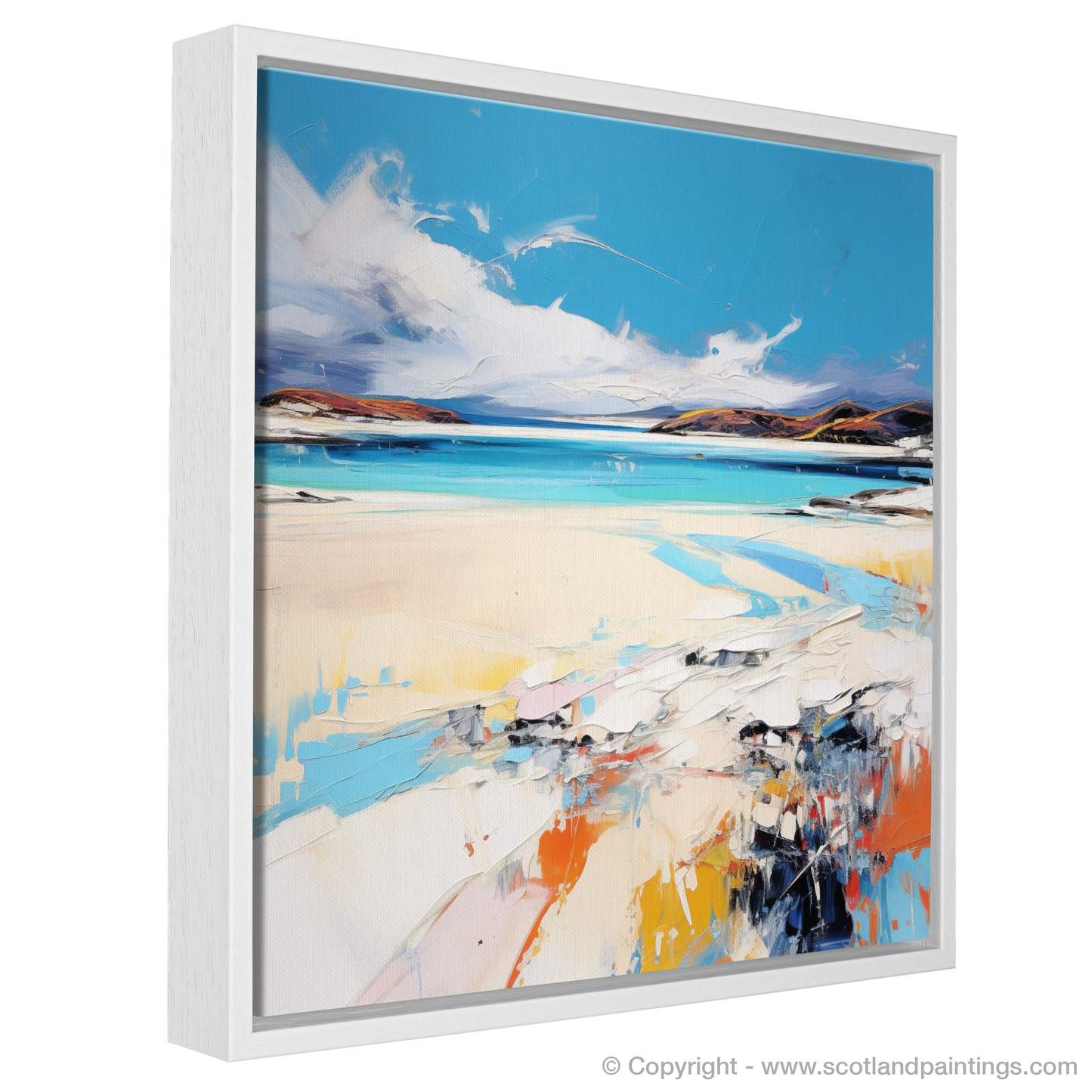 Painting and Art Print of Luskentyre Beach, Isle of Harris entitled "Expressionist Ode to Luskentyre Beach".