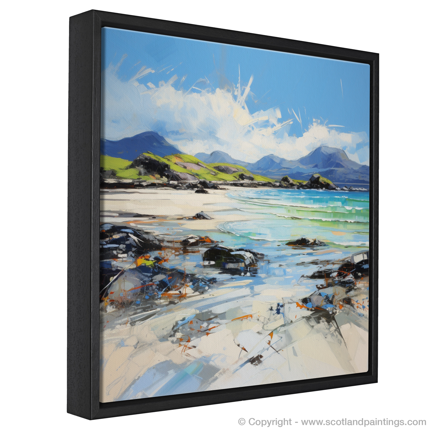 Painting and Art Print of Camusdarach Beach, Arisaig entitled "Expressionist Ode to Camusdarach Beach Arisaig".