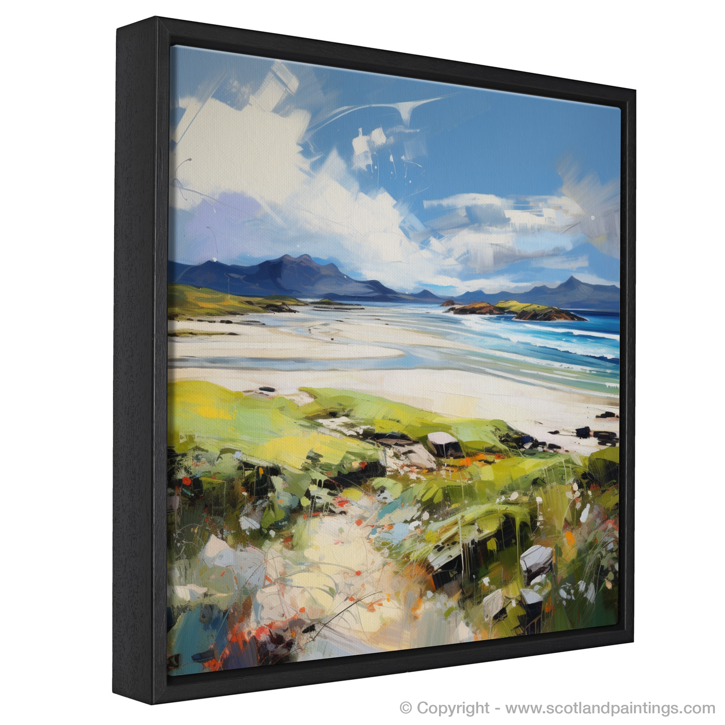 Painting and Art Print of Camusdarach Beach, Arisaig entitled "Wild Whispers of Camusdarach Beach".