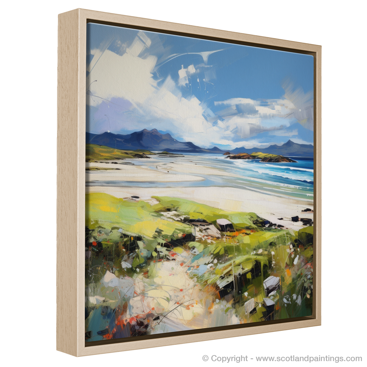 Painting and Art Print of Camusdarach Beach, Arisaig entitled "Wild Whispers of Camusdarach Beach".