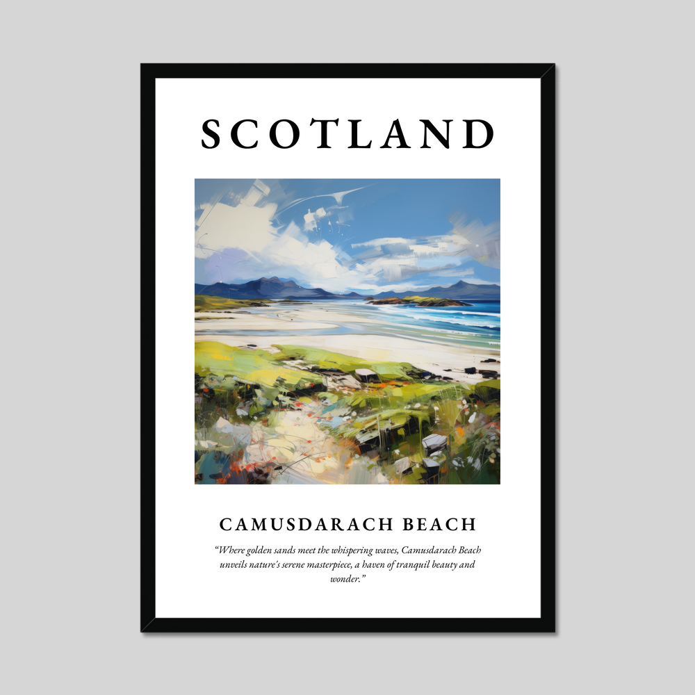 Poster of Camusdarach Beach, Scotland.