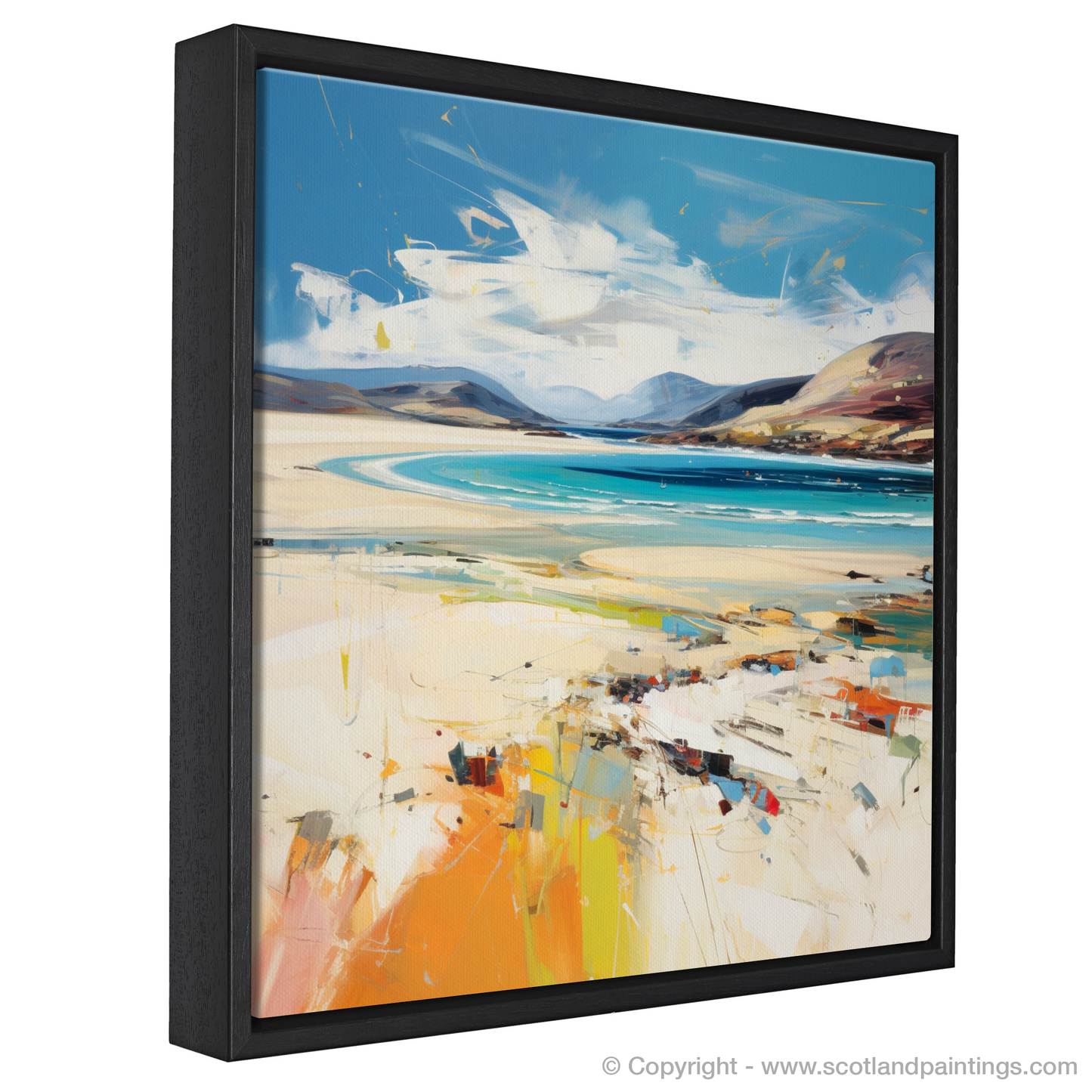 Painting and Art Print of Luskentyre Beach, Isle of Harris. Luskentyre Beach Unleashed: An Expressionist Ode to Isle of Harris.